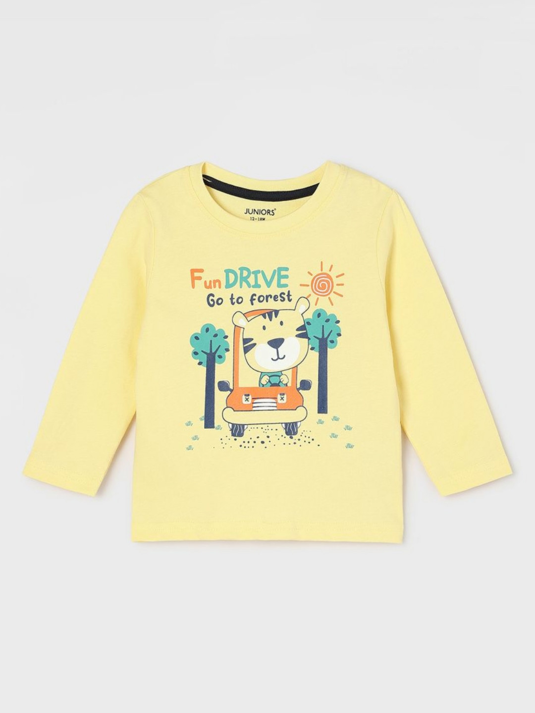 

Juniors by Lifestyle Boys Graphic Printed Round Neck Cotton T-shirt, Yellow