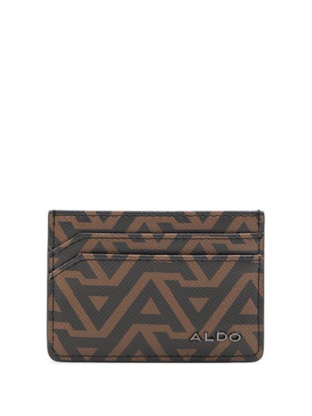 

ALDO Men Printed Card Holder, Brown