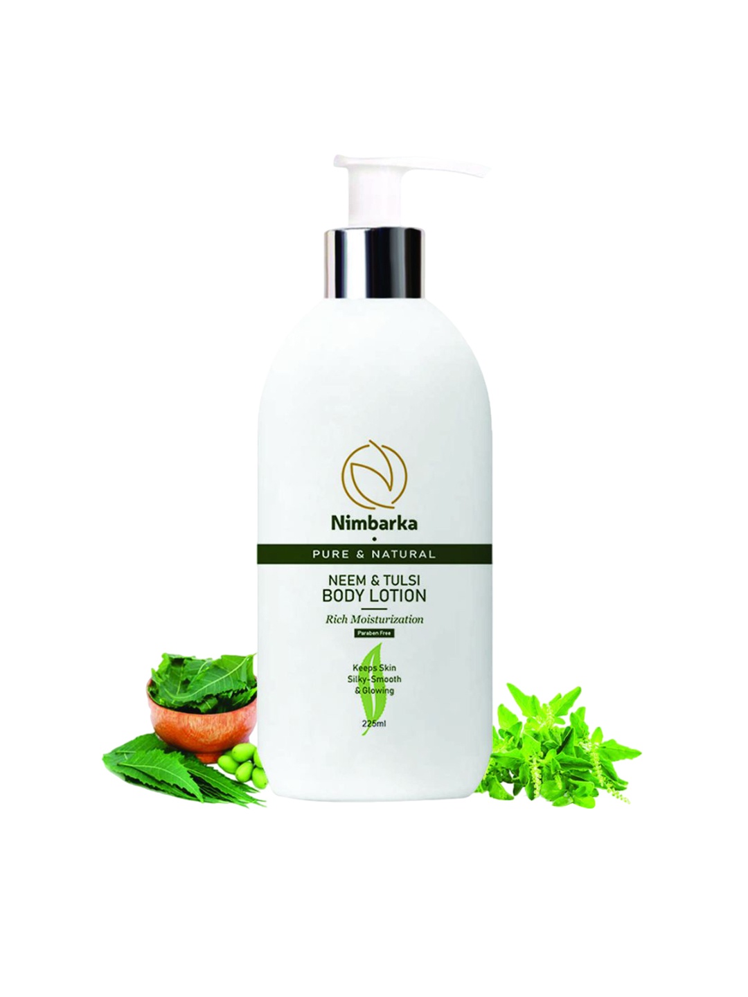 

Nimbarka Pure & Natural Rich Moisturization Neem & Tulsi Body Lotion- 225 ml, White
