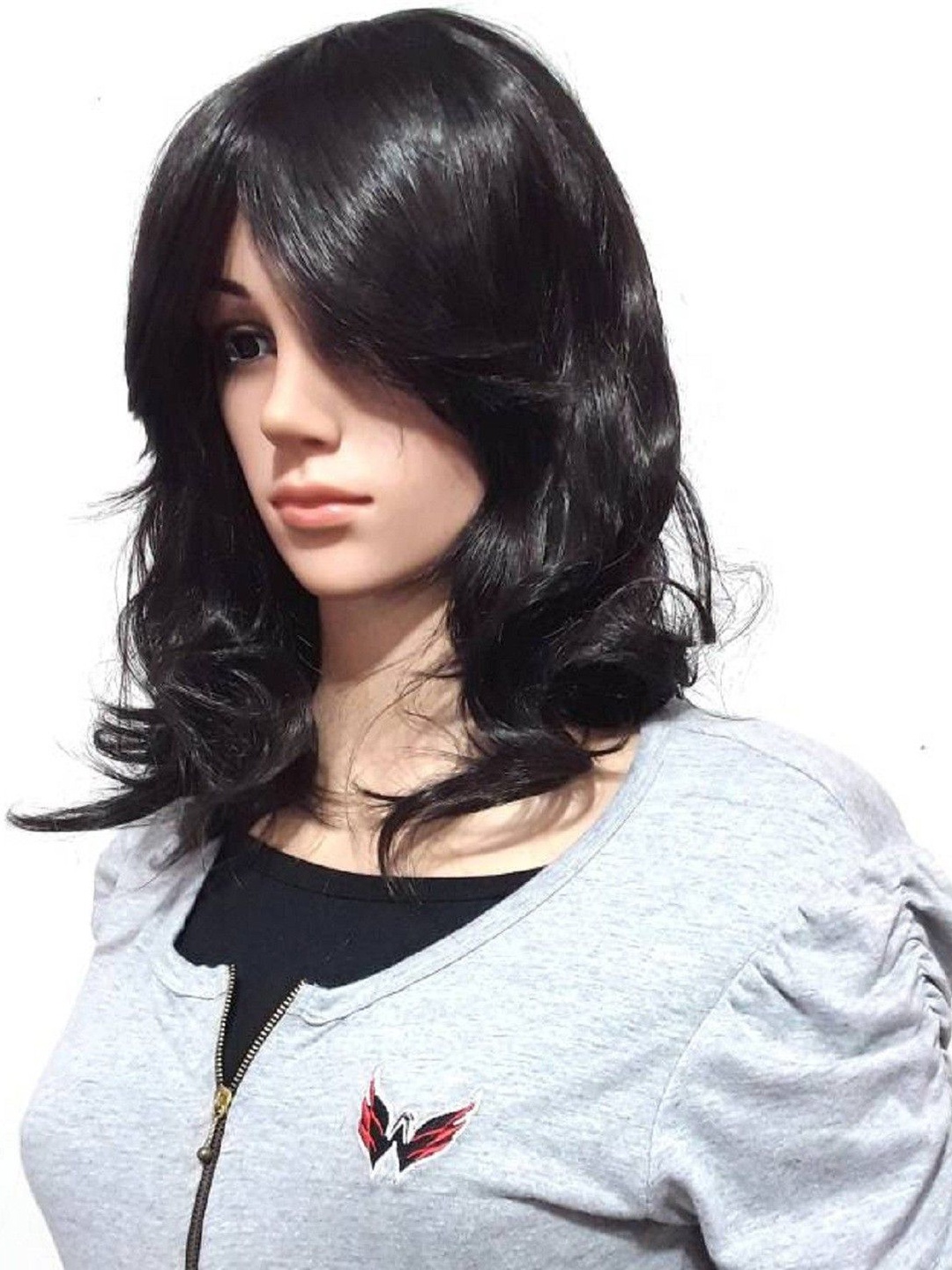 

HAVEREAM Clip-In Wavy Toupee Hair Extension- Black - 7 Inch