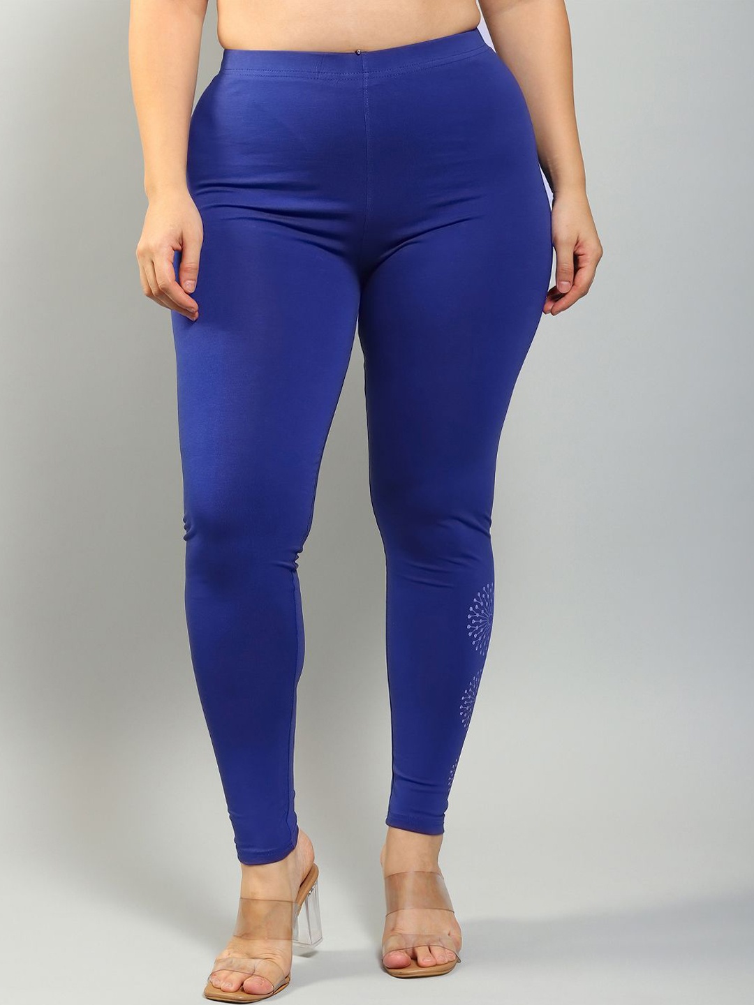 

Plus Size Printed Plus Size Ankle-Length Leggings, Blue
