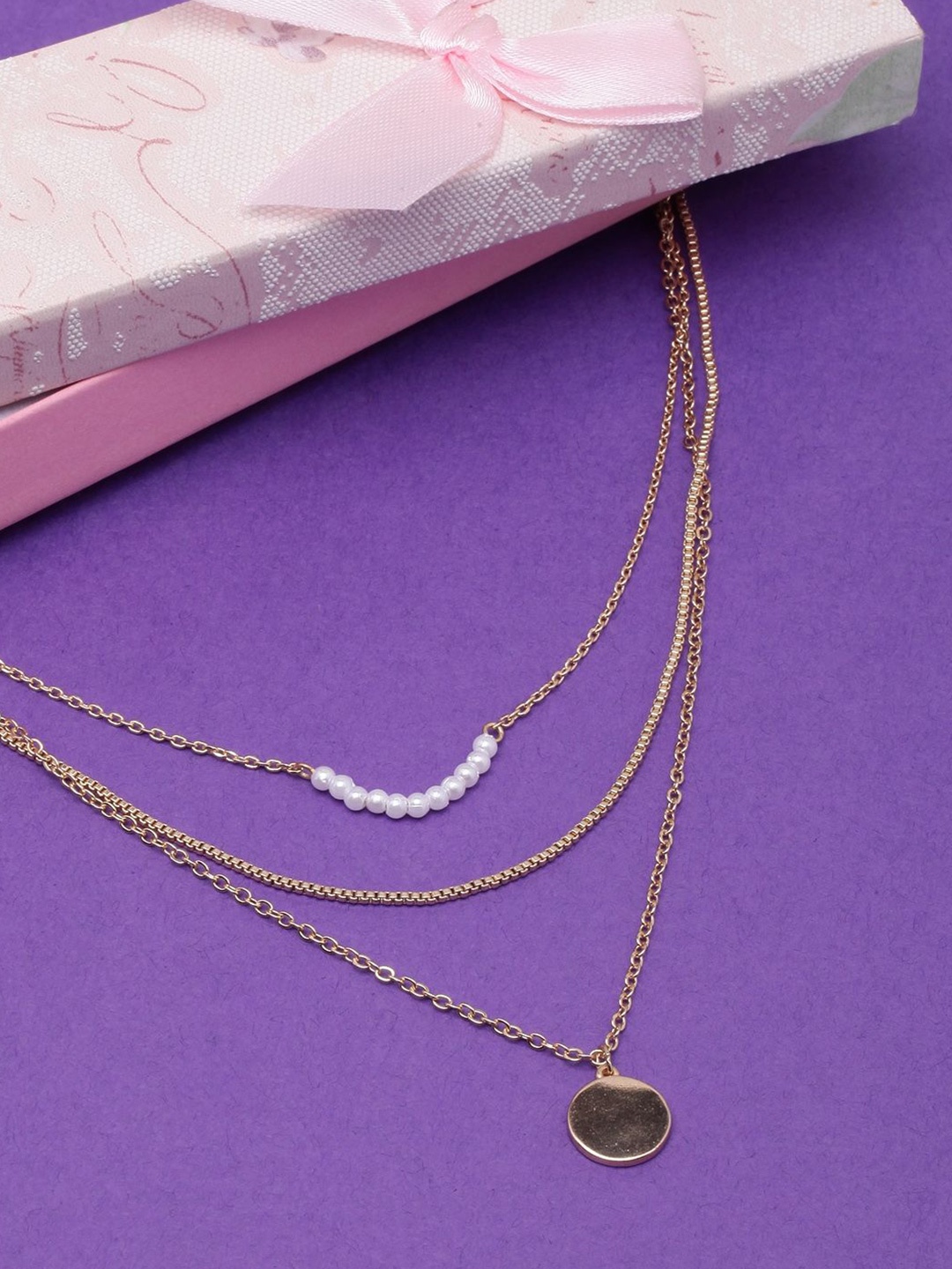 

KPOP Brass Gold-Plated Layered Necklace