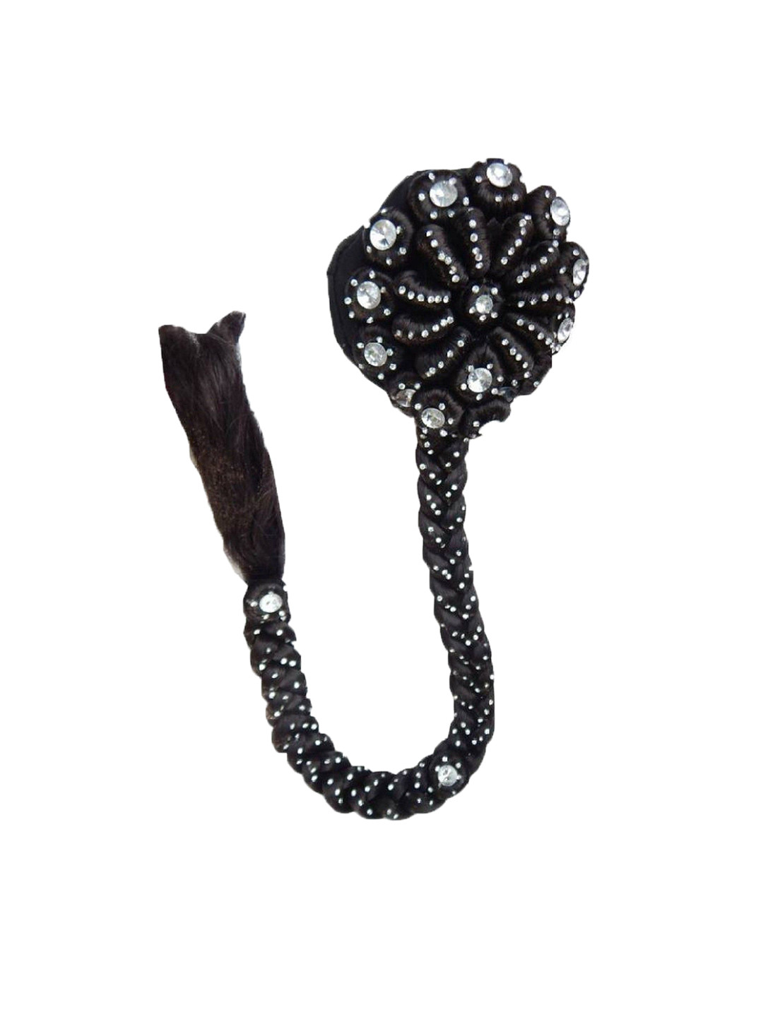 

HAVEREAM Tape In Twist Straight Stone Studded Hair Extension - Black - 21 Inch