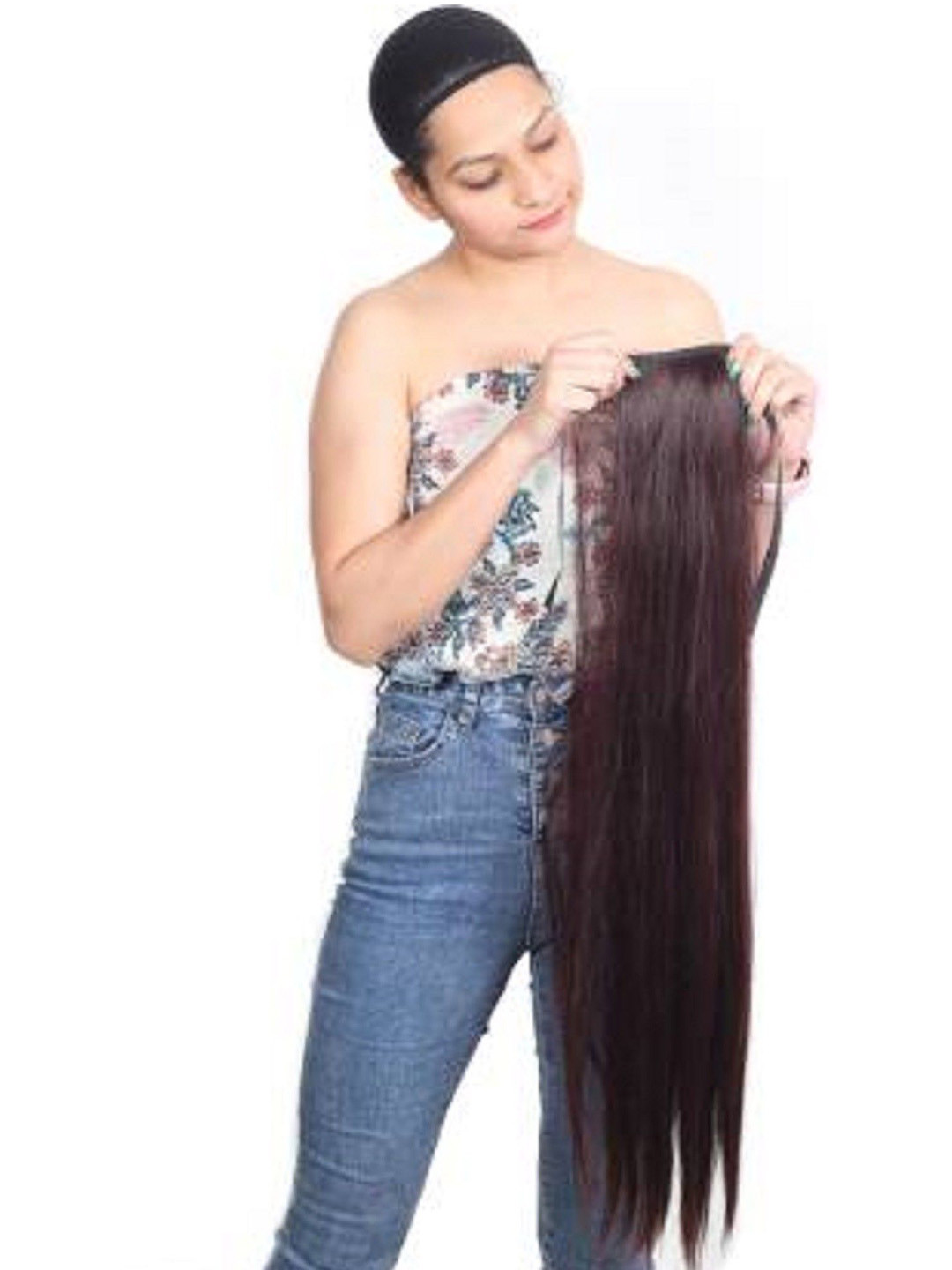 

HAVEREAM Halo Ponytail Straight Hair Extension - Brown - 24 inch