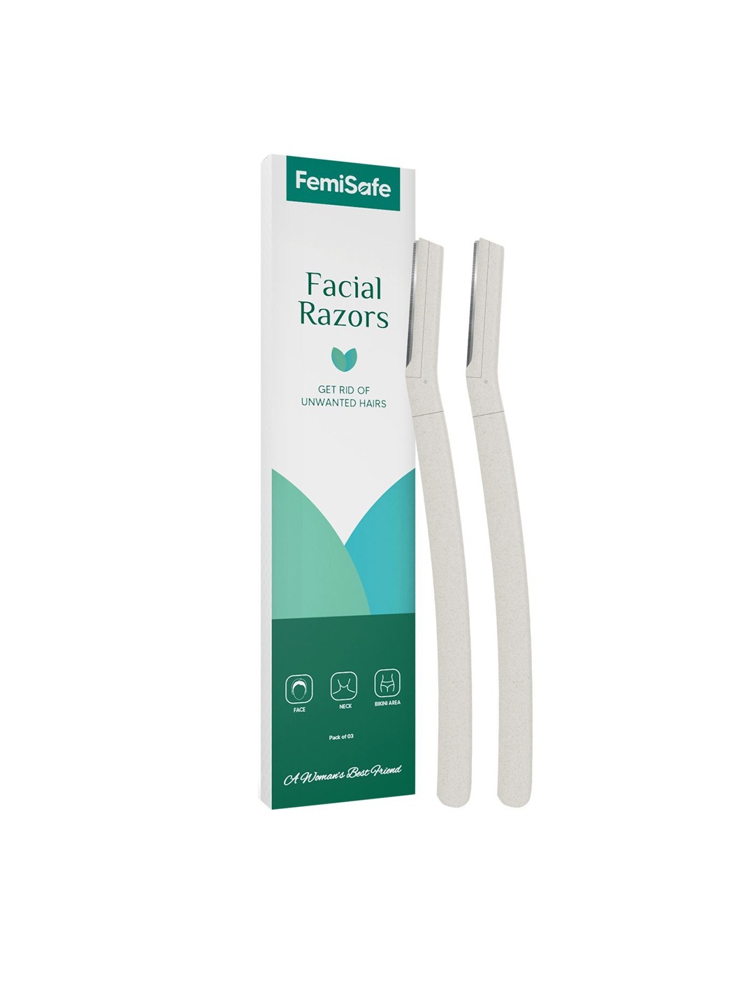 

FEMISAFE Set Of 2 Facial Razors - White
