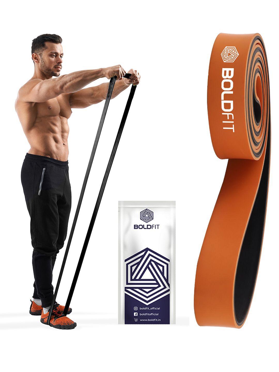 

BOLDFIT Heavy Resistance Band 30-45 Kg, Orange