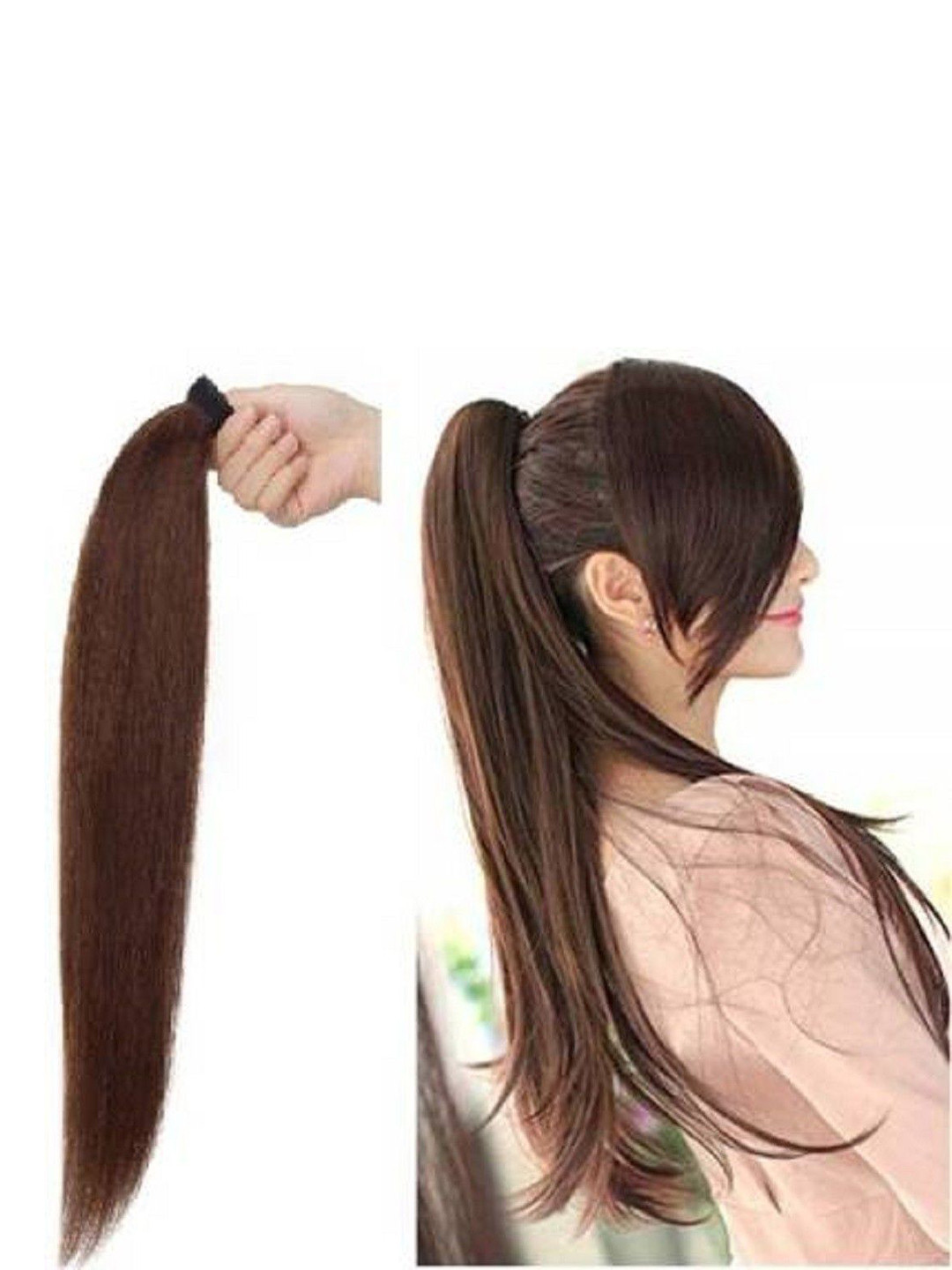 

SHENY Straight Ponytail Hair Extension - Brown - 61 Cm