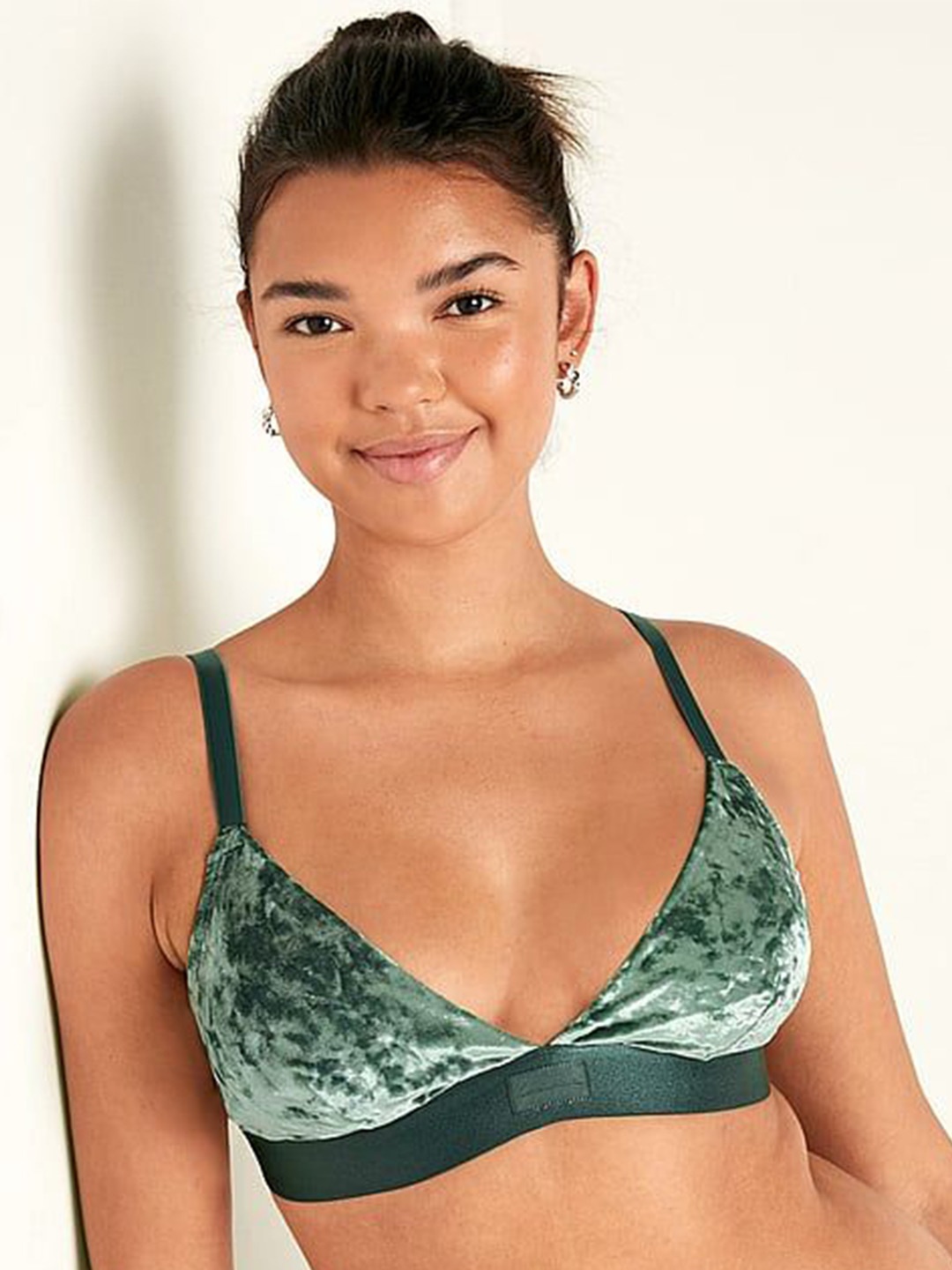 

Victoria's Secret Women Medium Coverage Lightly Padded Bralette Bra, Green