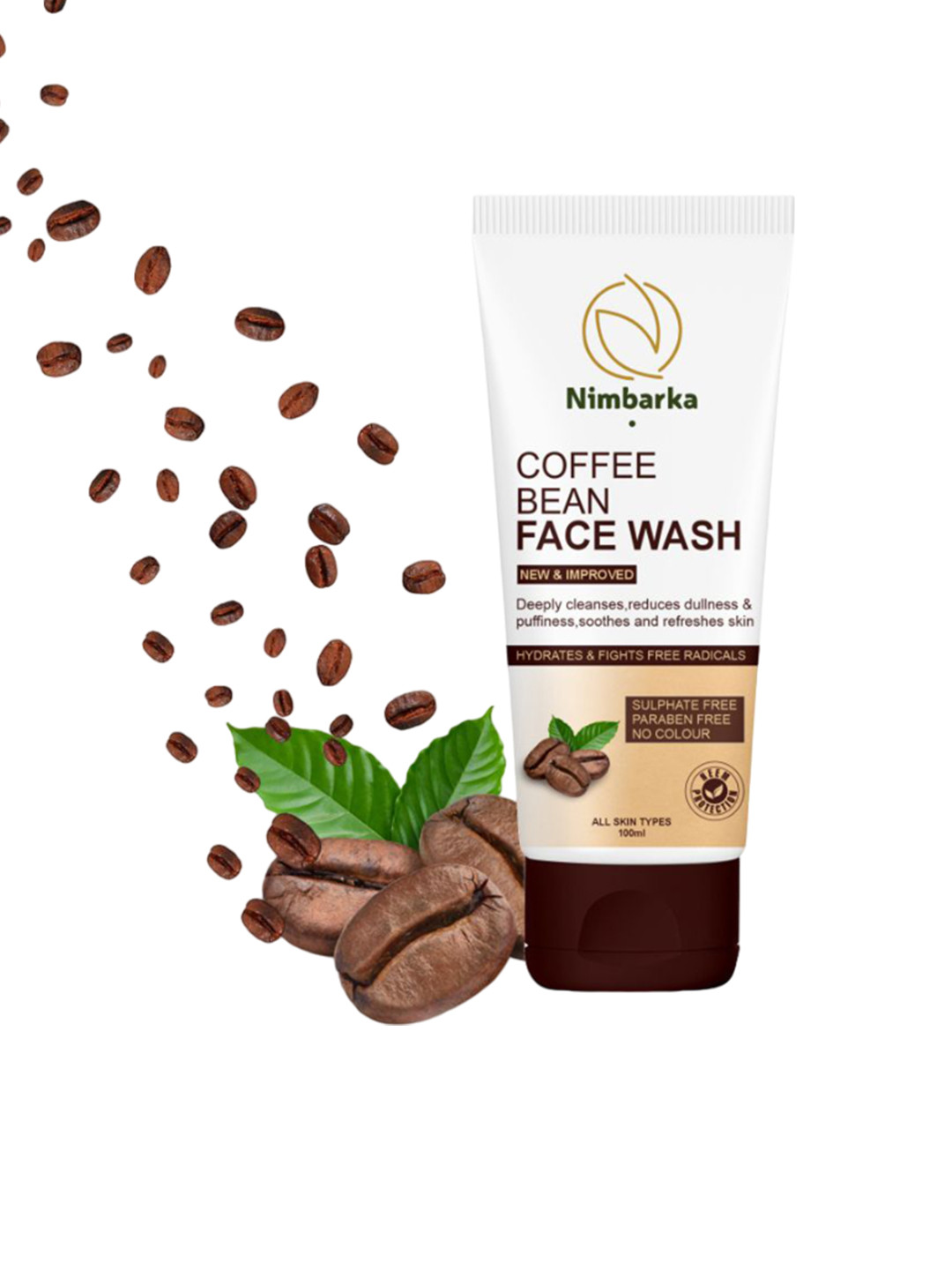 

Nimbarka Coffee Bean Face Wash For Deep Cleansing - 100 ml, White