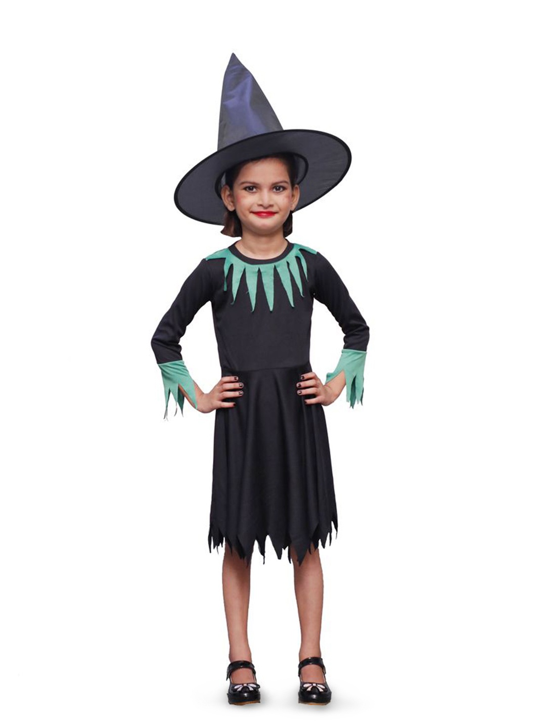 

itsmycostume Girls Halloween Costume Fit & Flare Dress, Green