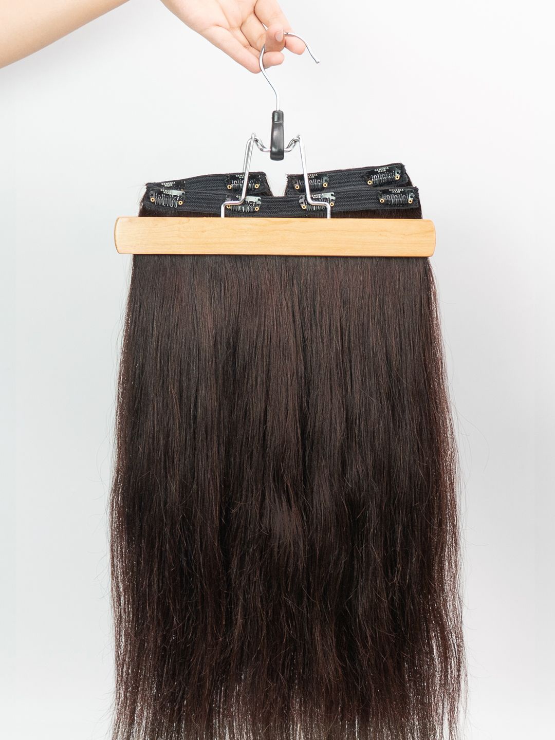 

GEMERIA HAIR Set of 3 Clip-In Straight Locks Hair Extension - Dark Brown