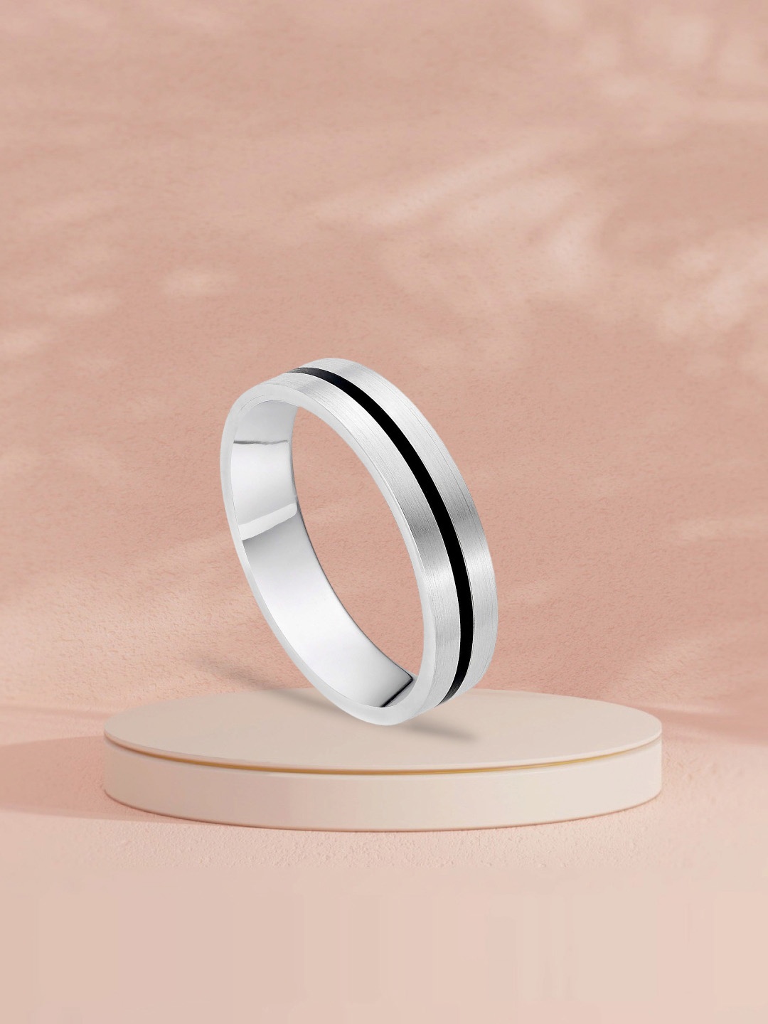 

De Flossy Silver Unisex 925 Sterling Enamel Thumb Band Ring