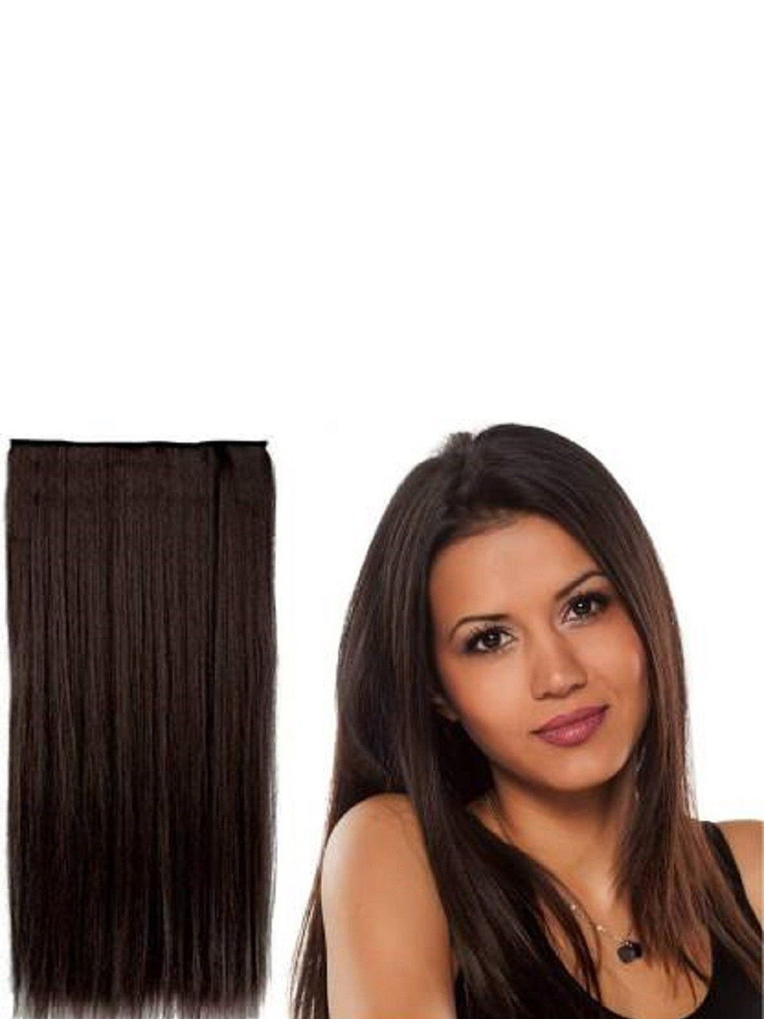 

HAVEREAM Clip-In Straight Locks Hair Extension - Brown - 24 Inch