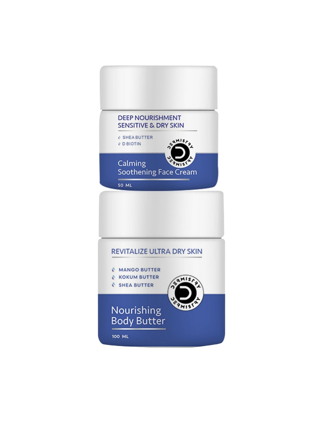 

DERMISTRY Set Of 2 Revitalize Nourishing Body Butter with Deep Nourishment Face Cream, White