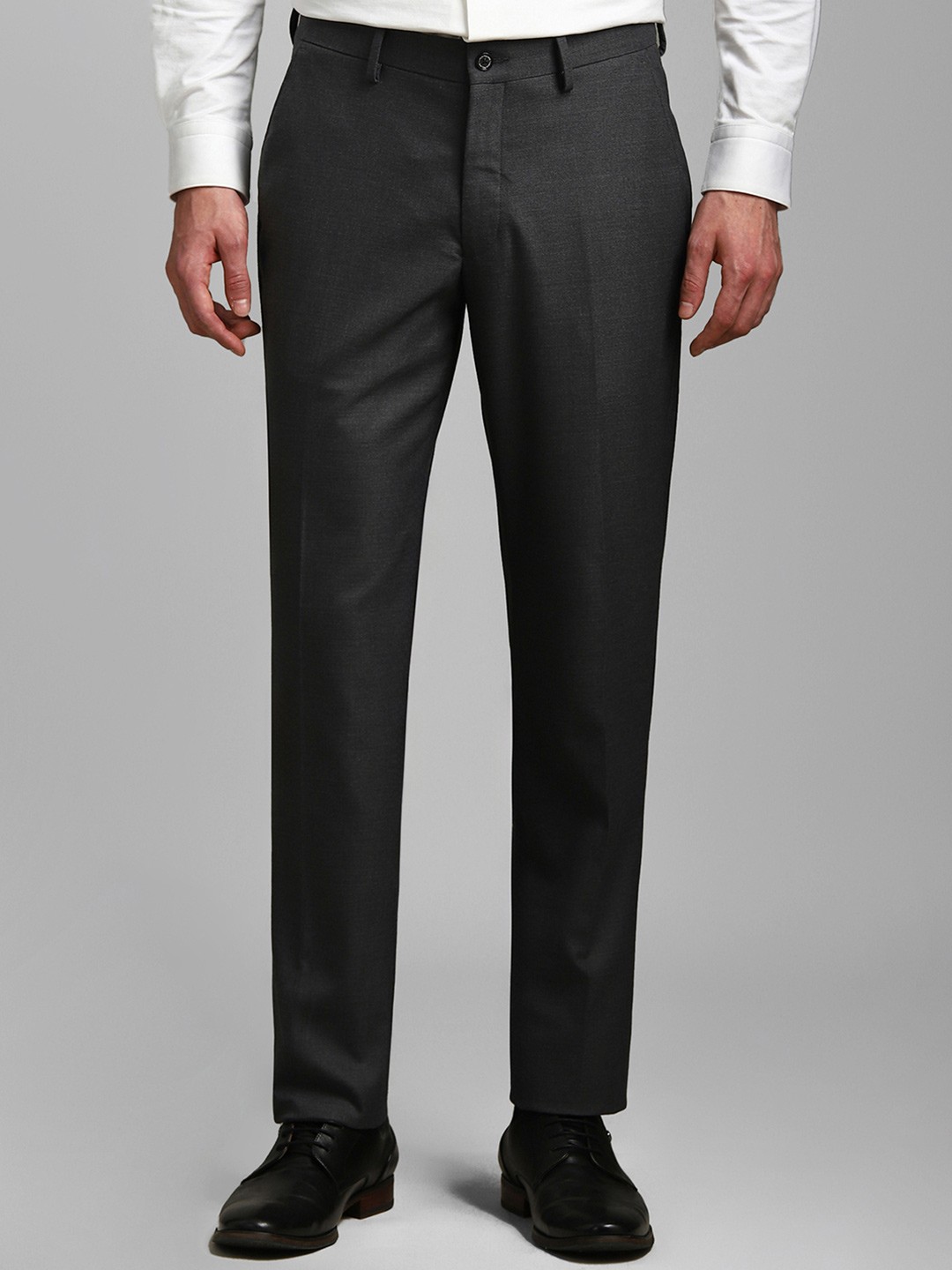 

Louis Philippe Men Slim Fit Formal Trousers, Grey