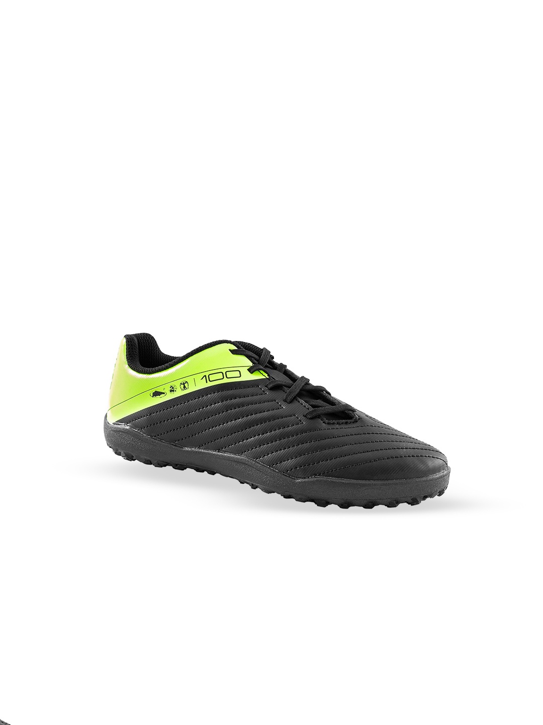 

Kipsta By Decathlon Kids Yellow & Black Agility 100 Turf Football Shoes, Green