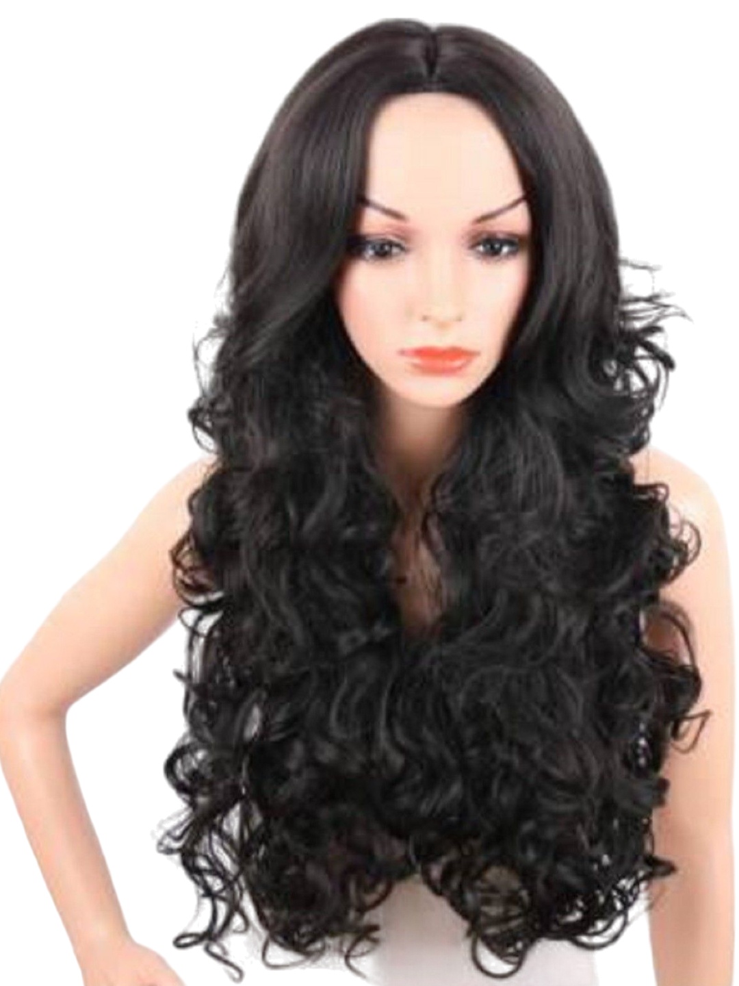 

SHENY Clip-In Curly Toupee Hair Extension - Black - 24 Cm