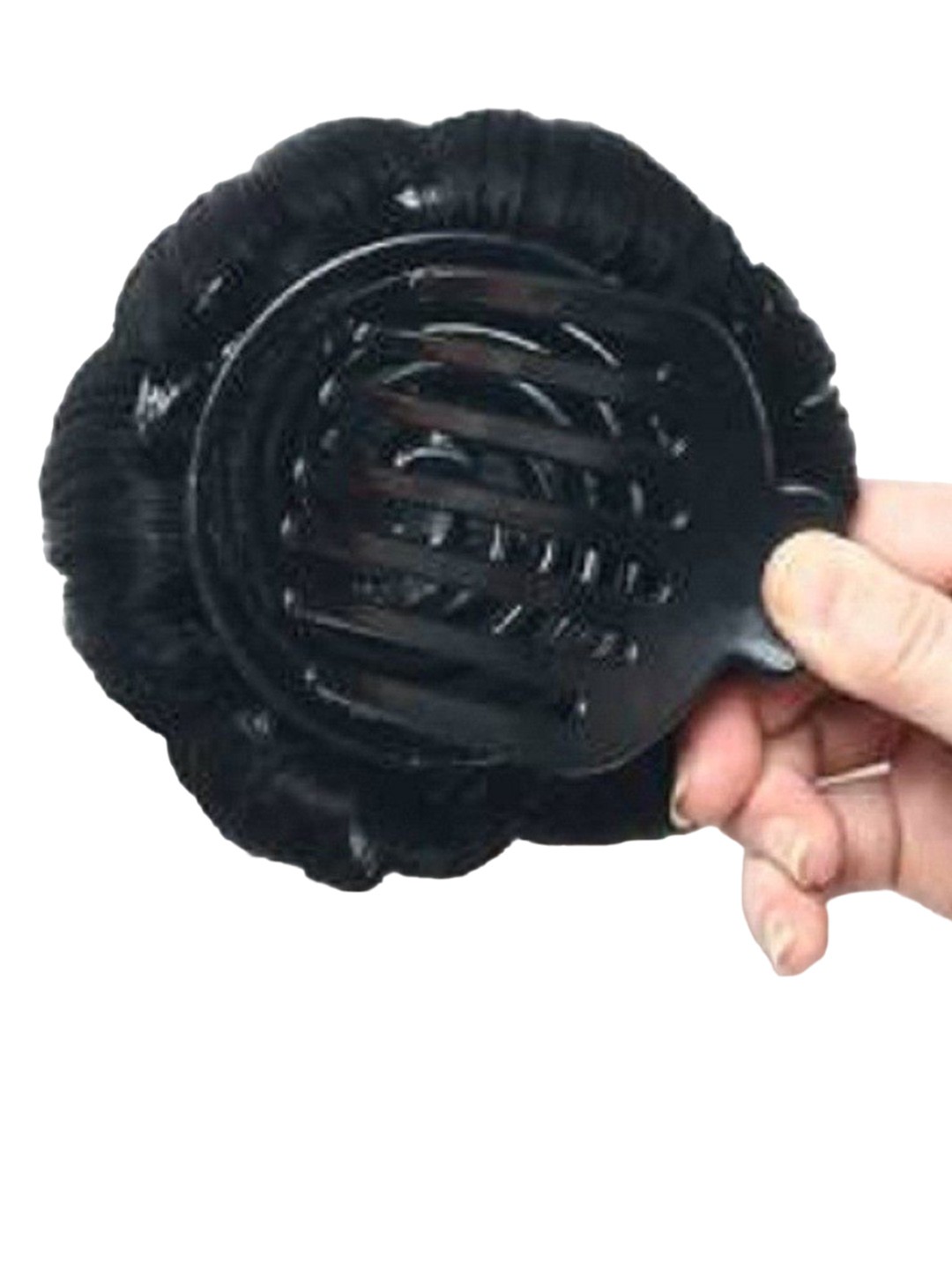 

ABRISH Wavy Claw Clip Messy Bun-Black