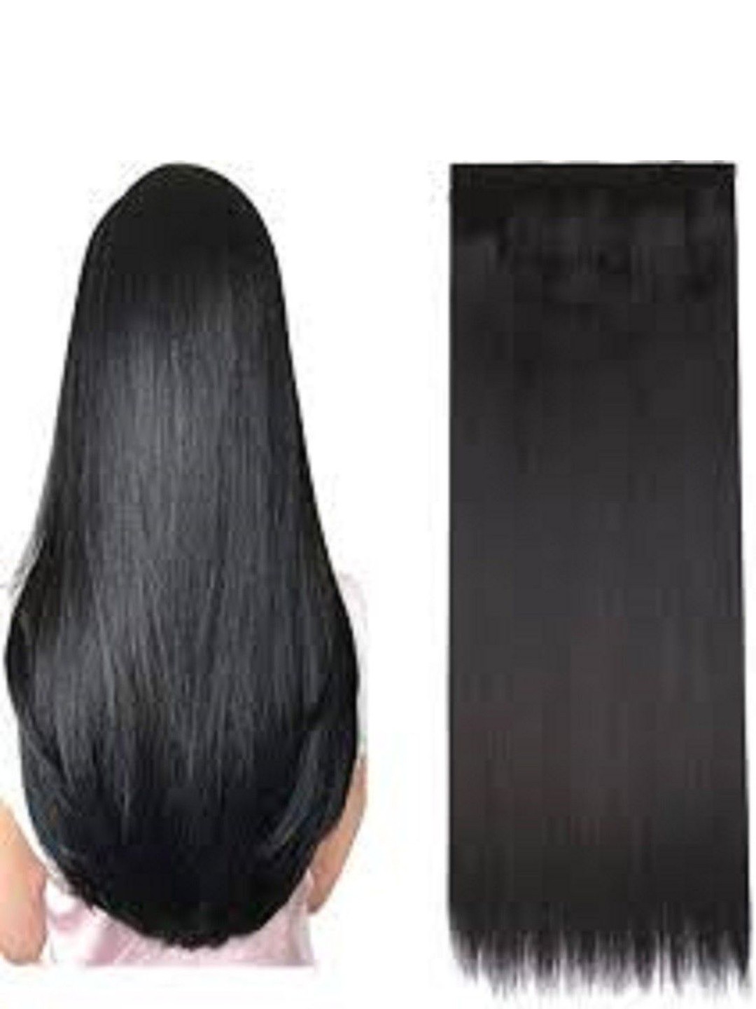 

SHENY Clip In Locks Straight Hair Extension - Black - 24 Inch