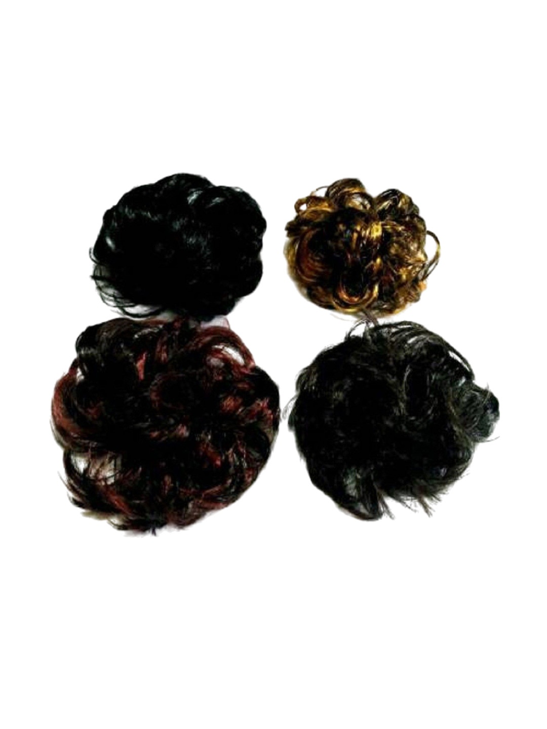 

ABRISH Set Of 4 Curly Hair Bun Extensions - Black