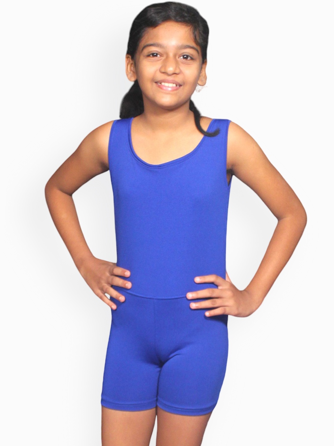 

Aqua Holic Kids Solid Round Neck Swimwear Suit, Blue