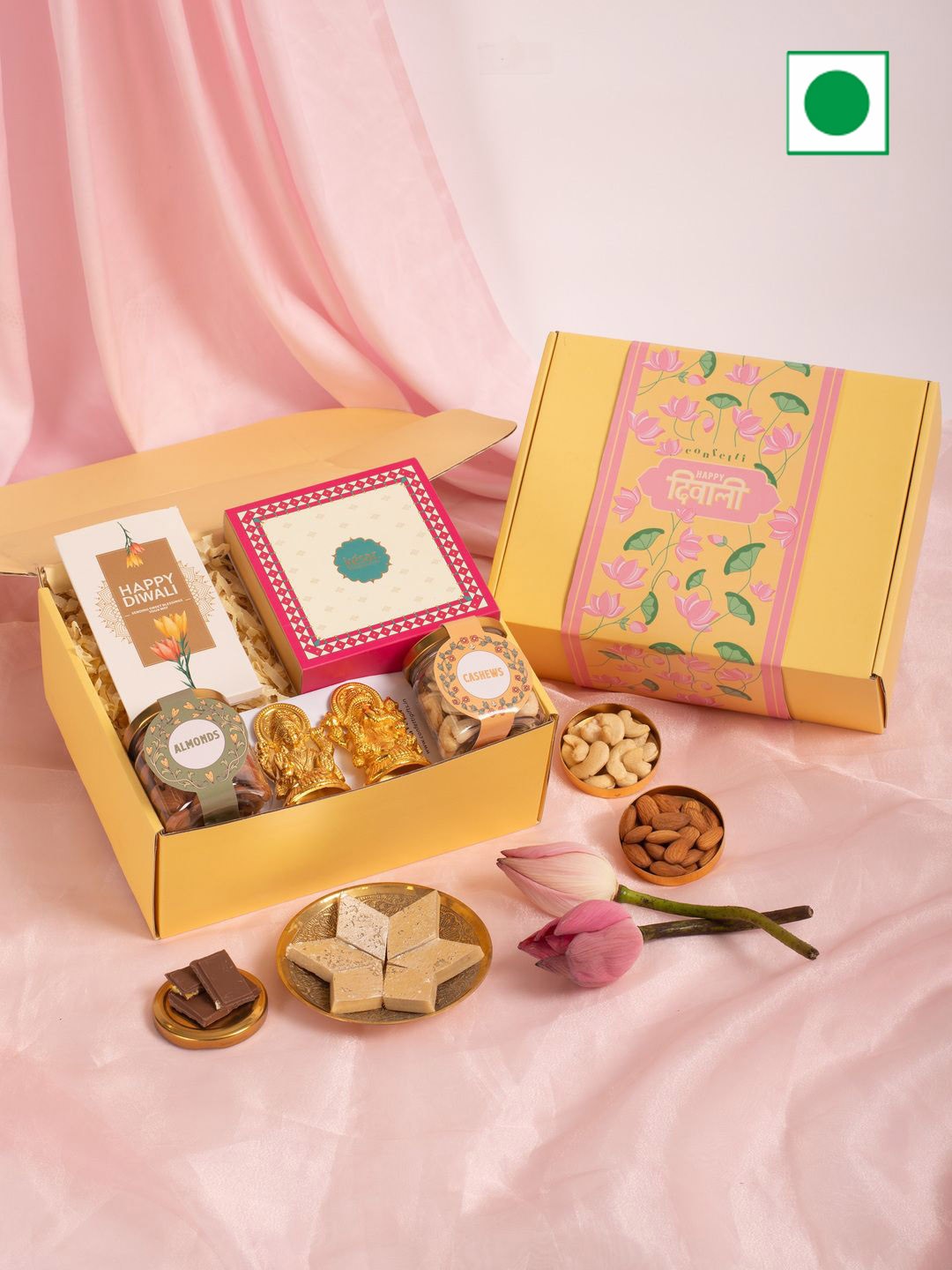 

Confetti Gifts Set Of 7 Assorted Diwali Gifts, Brown
