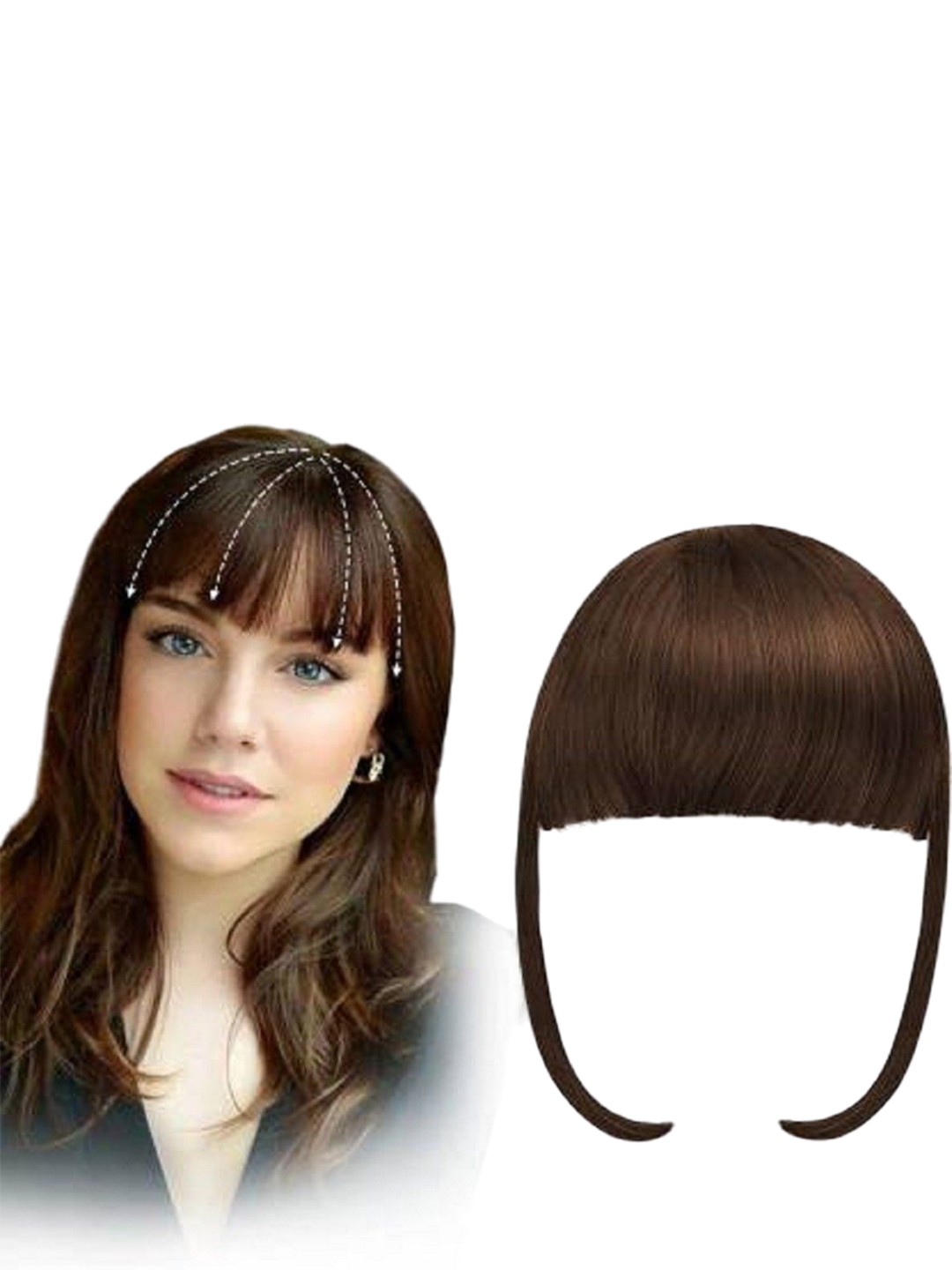 

ABRISH Clip In Scalp Topper Straight Hair Extension 10Inch - Brown