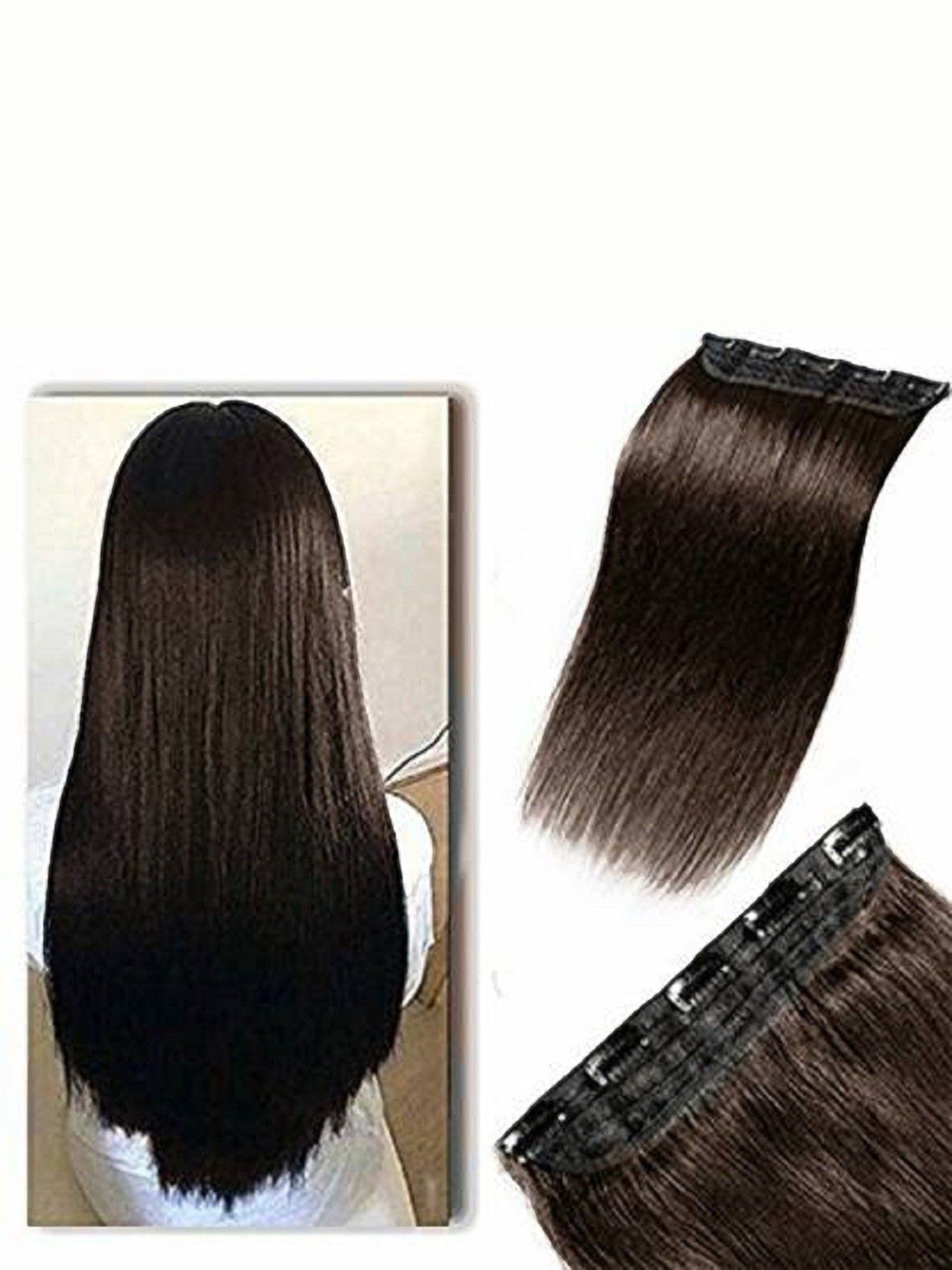 

HAVEREAM Clip-In Waterproof Straight Locks Hair Extension - Brown - 24 Inch