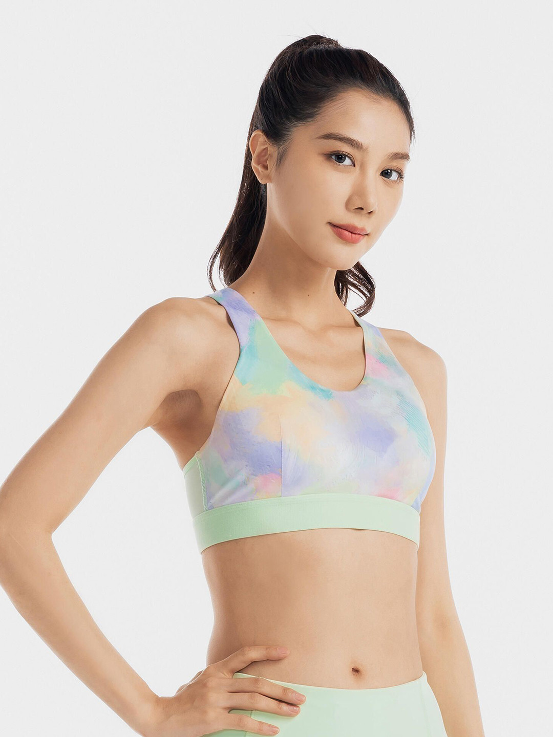 

Domyos By Decathlon Women Multicolor Medium Support Sports Bra, Green
