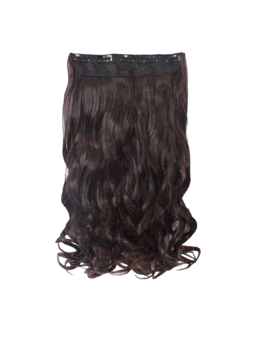 

ABRISH Clip In Locks Wavy Hair Extension - Natural Brown - 24 Inch