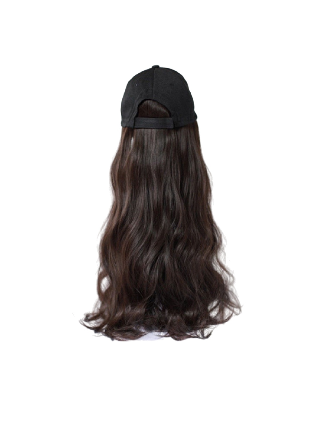 

SHENY Wavy Toupee Hair Extension With Hat - Brown - 60 Cm