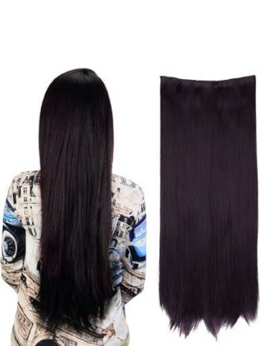 

HAVEREAM Tape-In Ponytail Straight Hair Extension - Brown - 24 inch