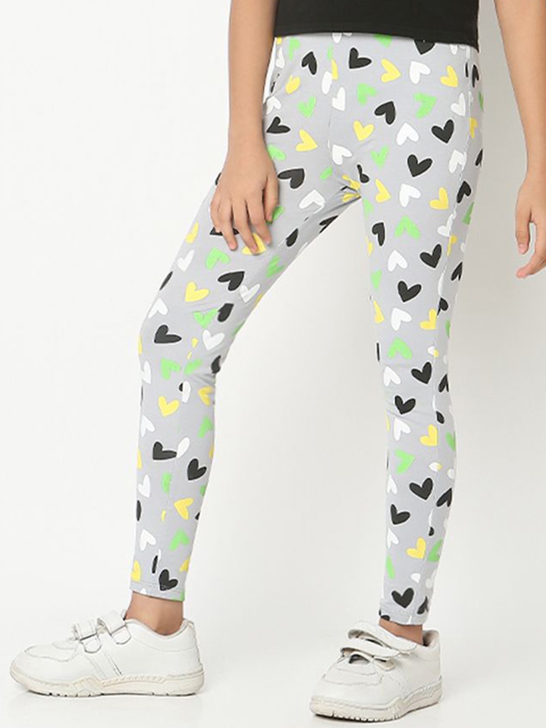 

You Got Plan B Printed Mid-Rise Ankle-Length Leggings, Grey