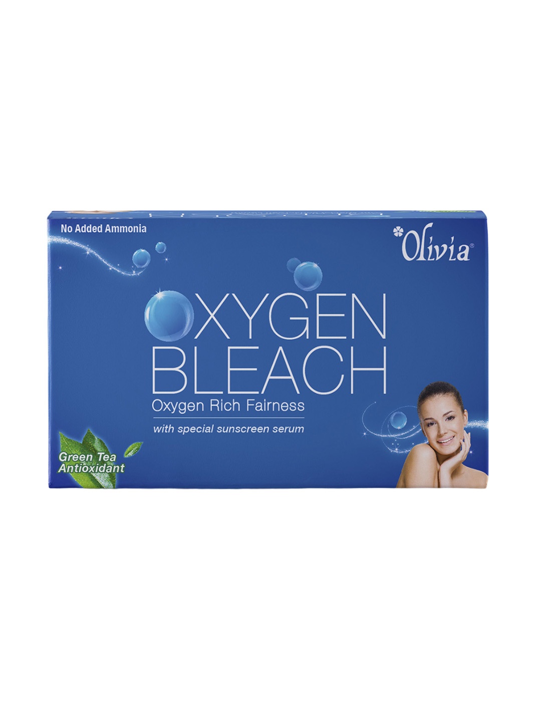 

Olivia Green Tea Anti-Oxidant Oxygen Bleach With Special Sunscreen Serum- 30 g, Blue
