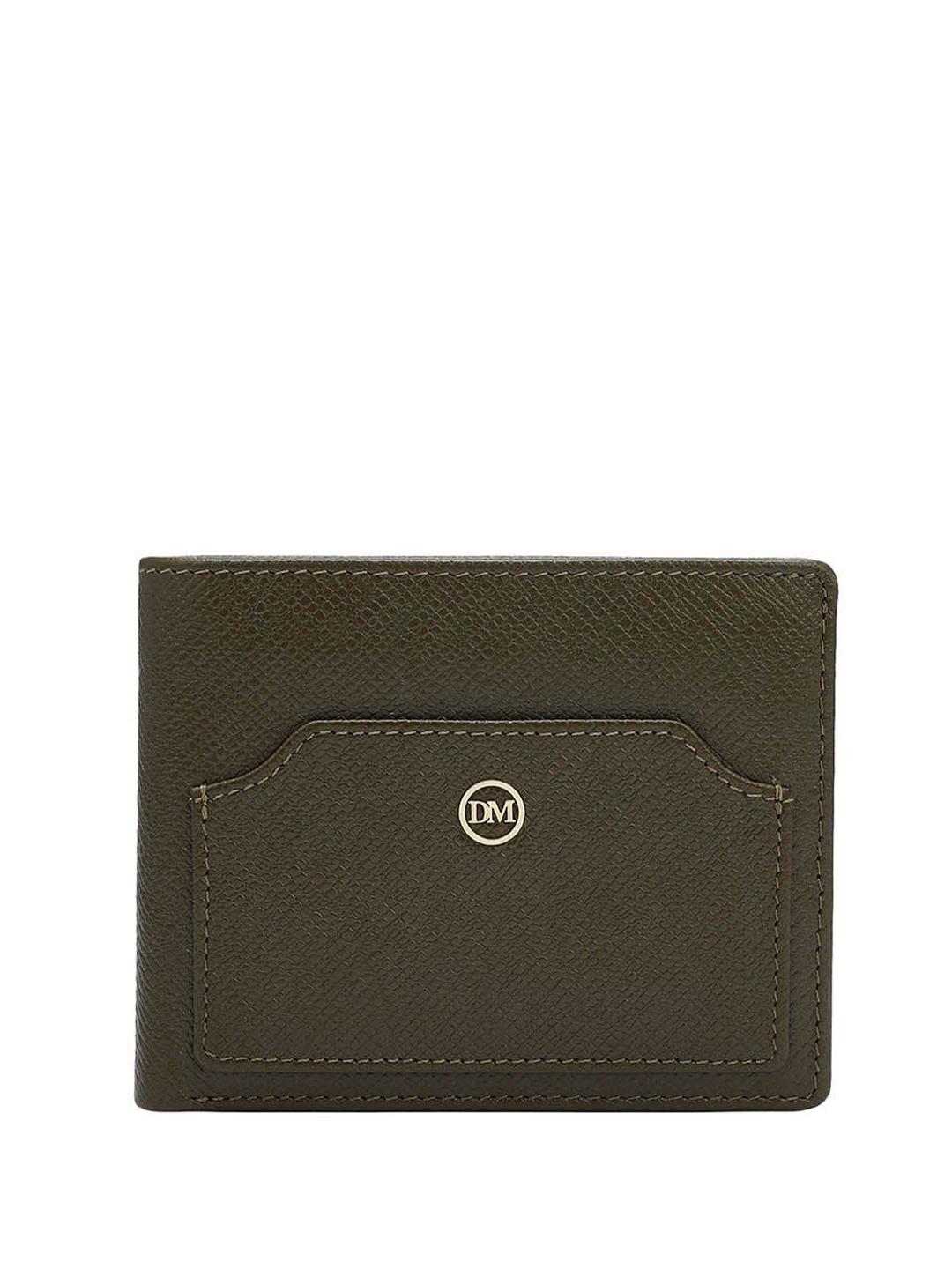 

Da Milano Men Leather Two Fold Wallet, Green