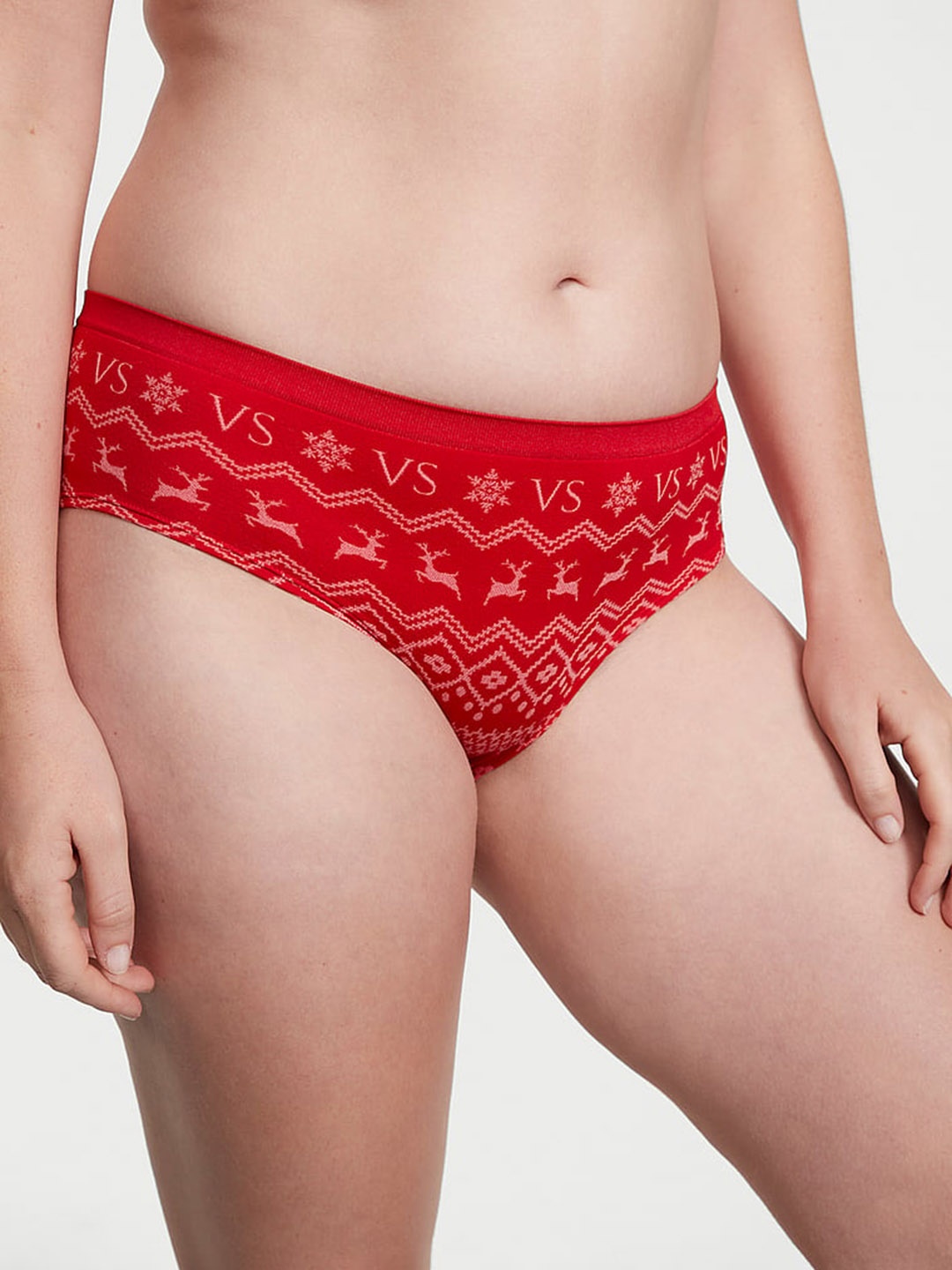 

Victoria's Secret Women Self Design Hipster Briefs, Red