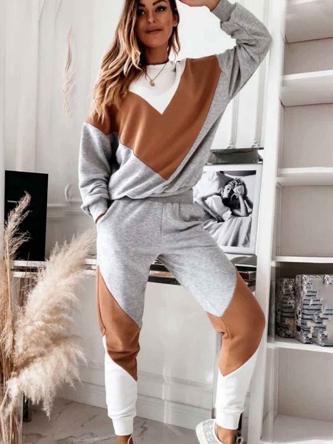 

LULU & SKY Sweatshirt With Joggers Co-Ords, Grey