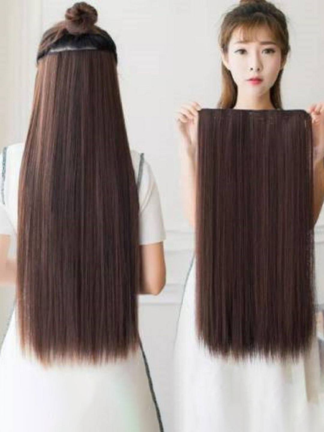 

SHENY Clip-In Straight Hair Extension - Brown - 60 cm