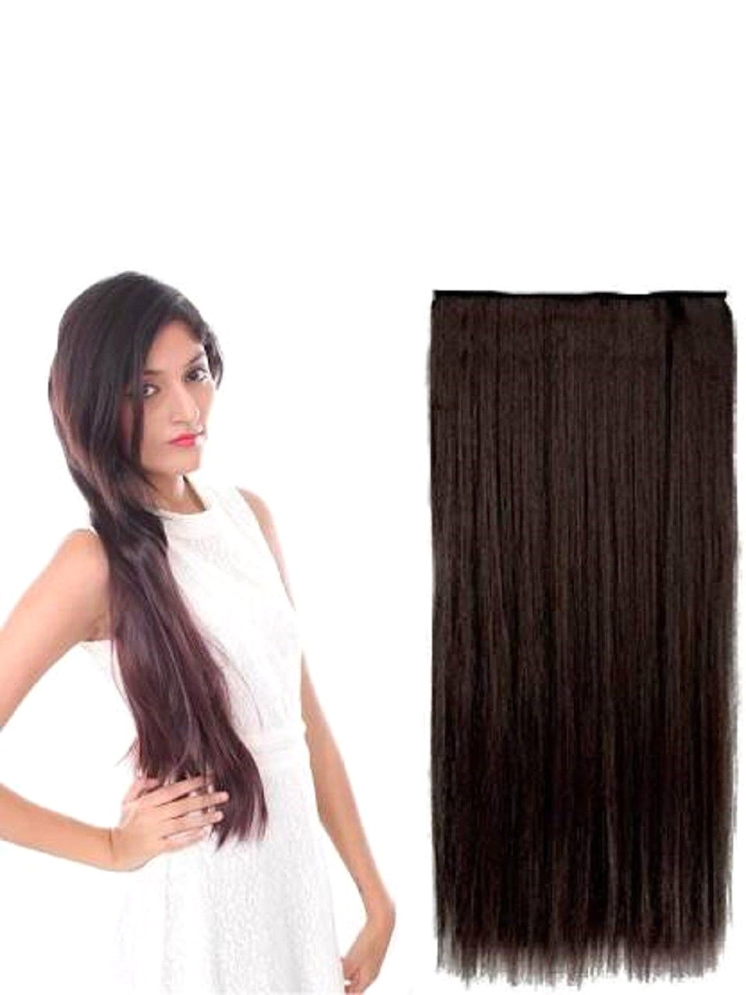 

SHENY Clip-In Straight Locks Hair Extension - Brown - 60 Cm