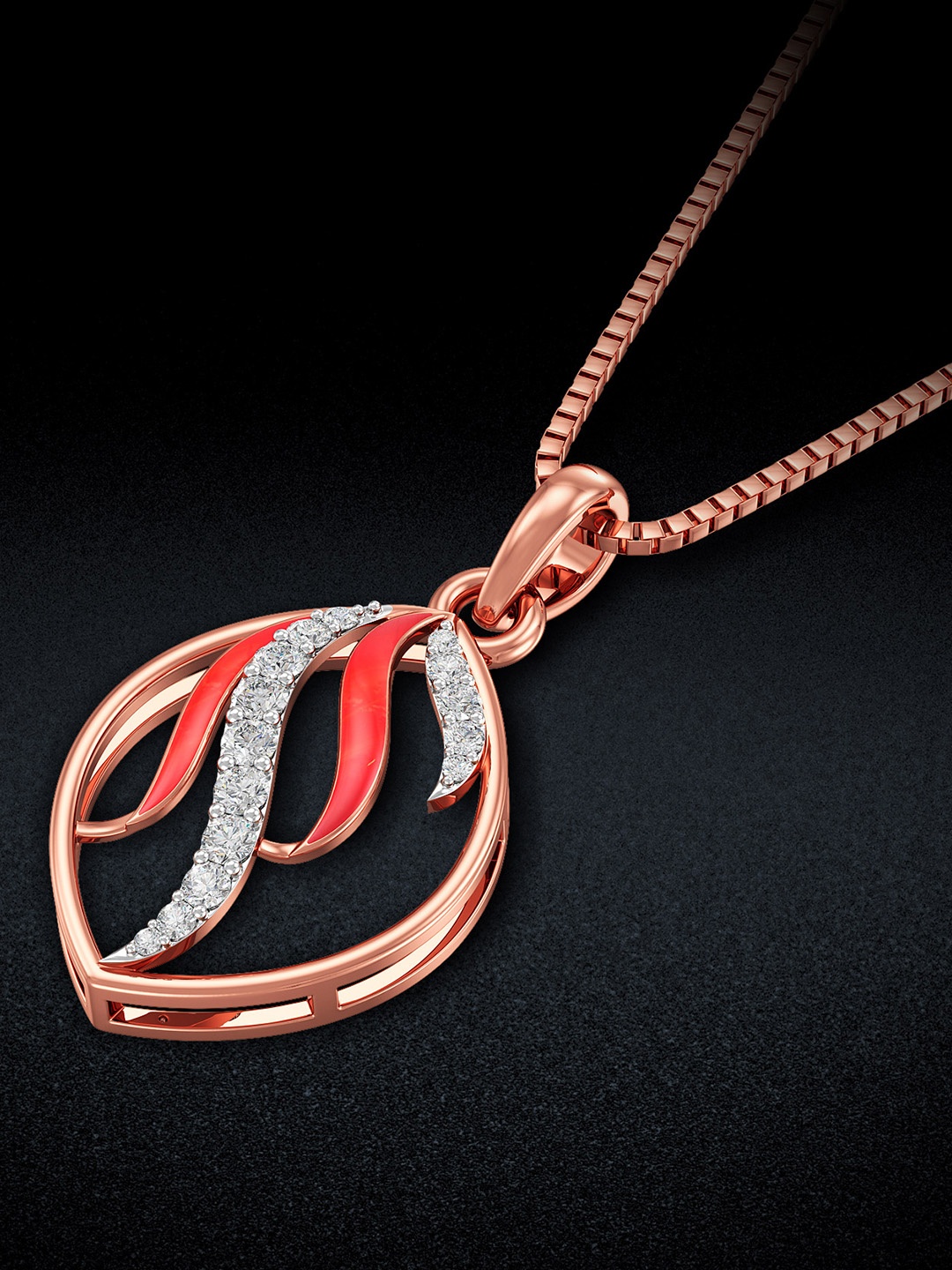

Joyalukkas 18KT Rose Gold Diamond Pendant