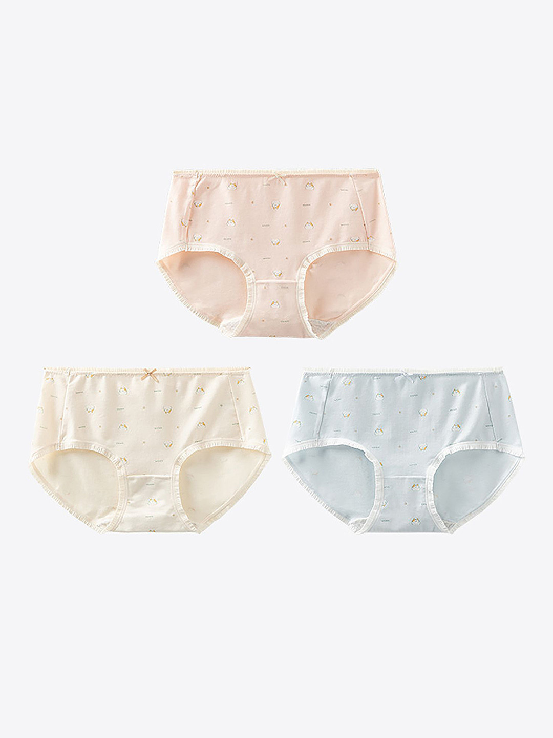 

LULU & SKY Women Pack Of 3 Mid-Rise Hipster Briefs 572193-MULTI-2, Blue