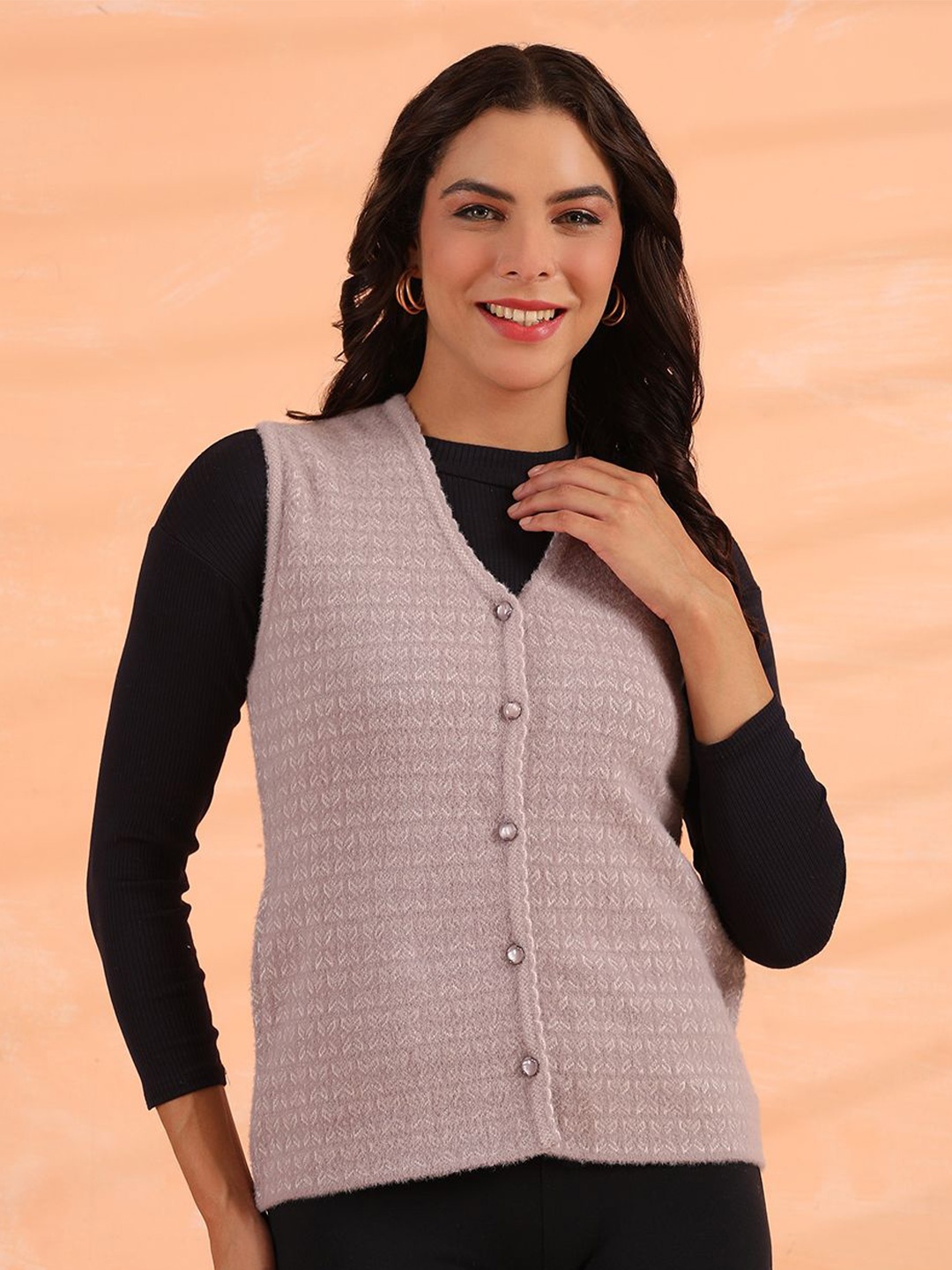 

Cayman Women Woollen Cardigan, Grey