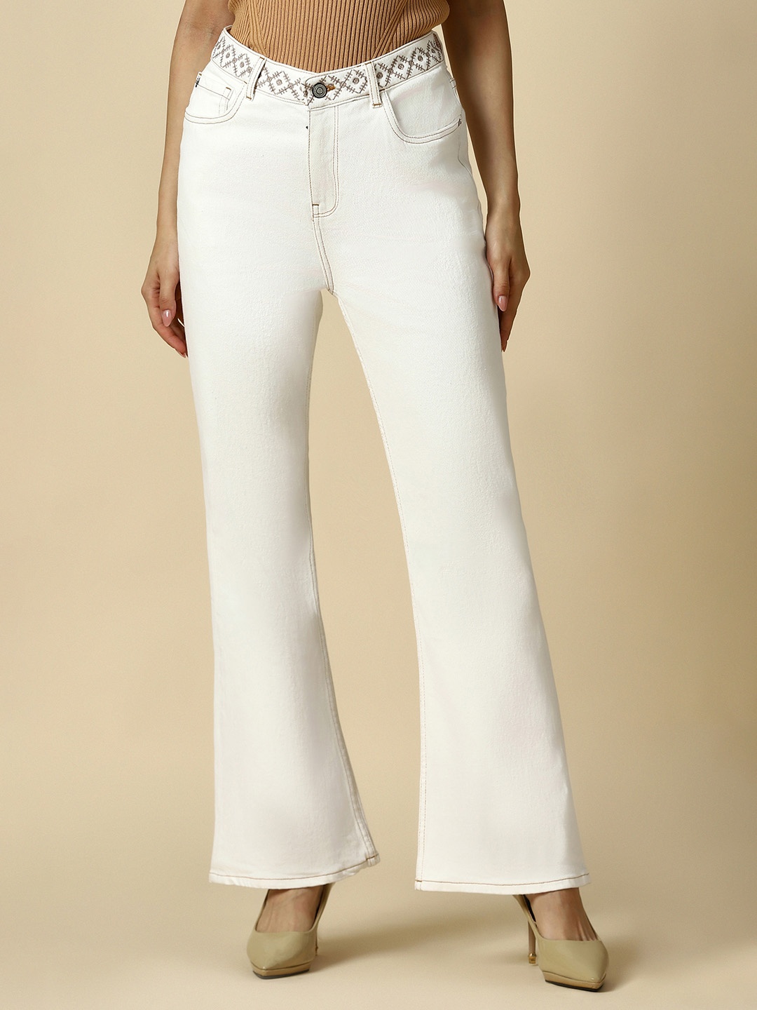 

Allen Solly Woman Women Mid-Rise Bootcut Jeans, White