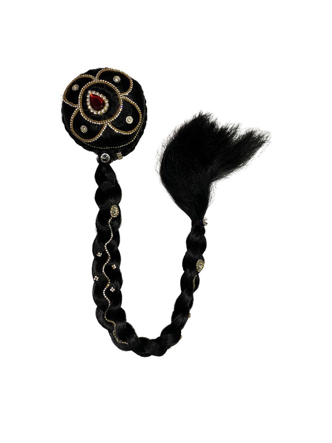 

HAVEREAM Halo Wavy Embellished Twists Hair Extension - Black - 24 Inch
