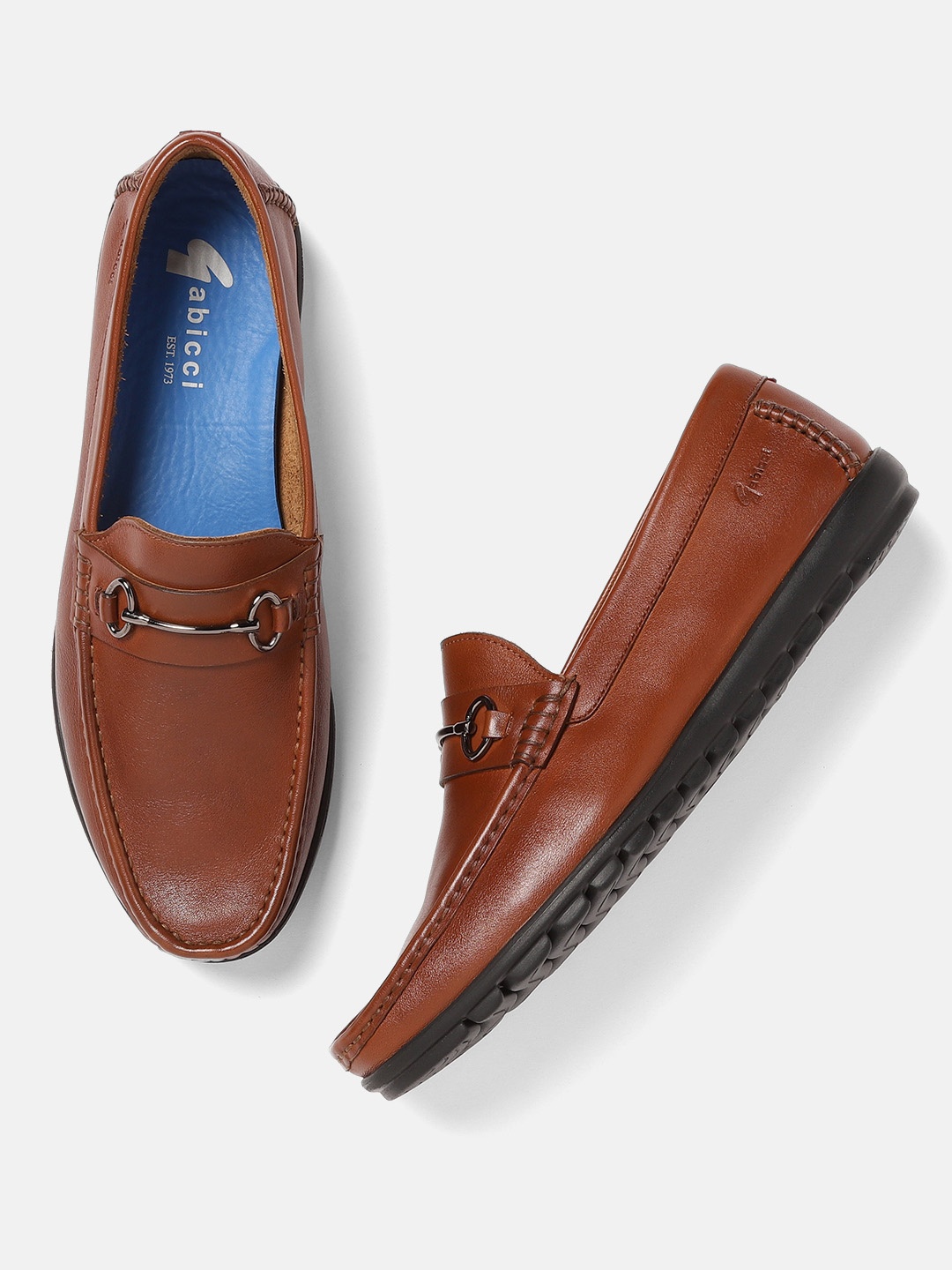 

GABICCI Men Patent Leather Loafers, Tan