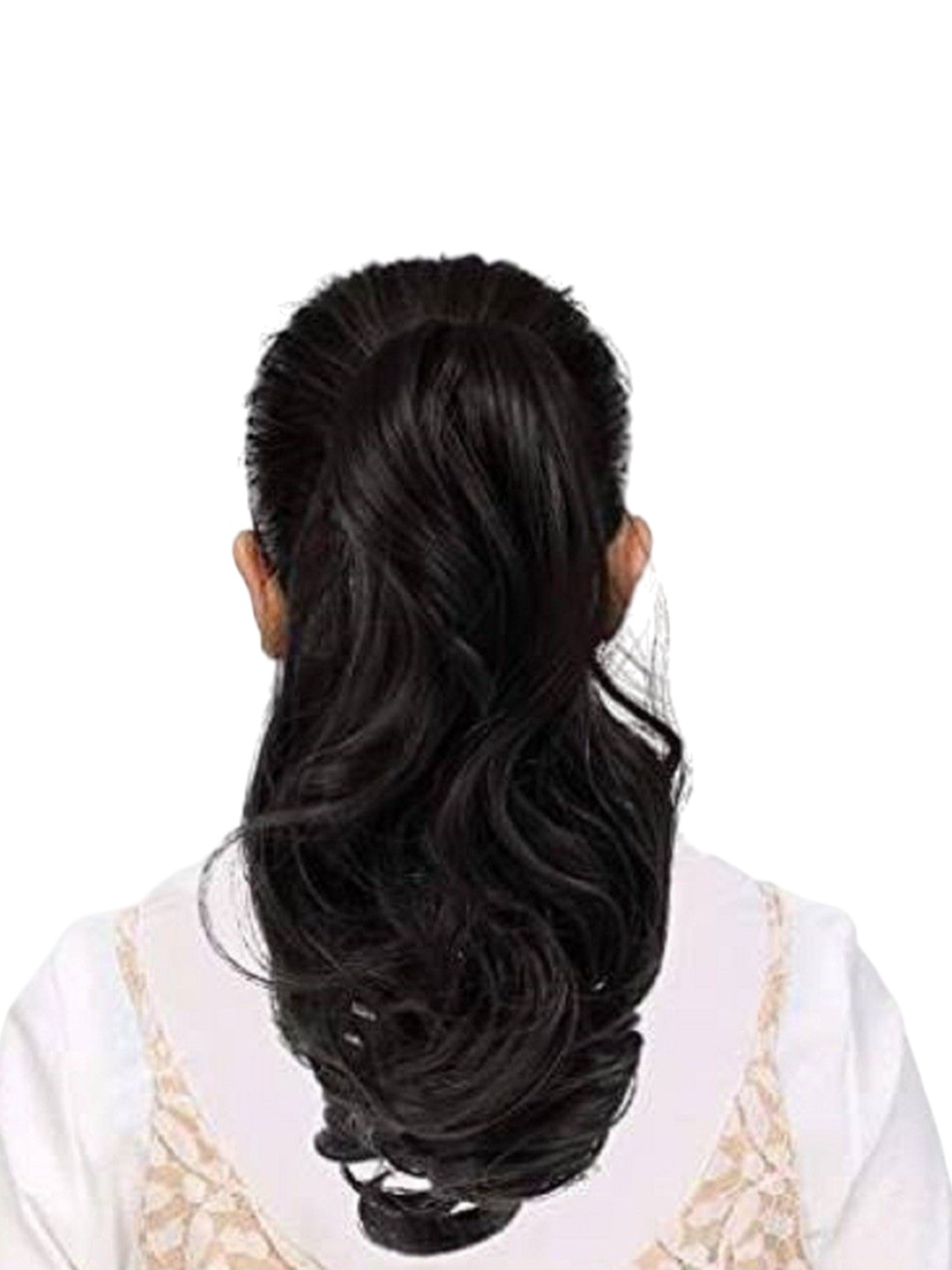 

ABRISH Clip-In Wavy Ponytail Hair Extension - 24 Inch - Black