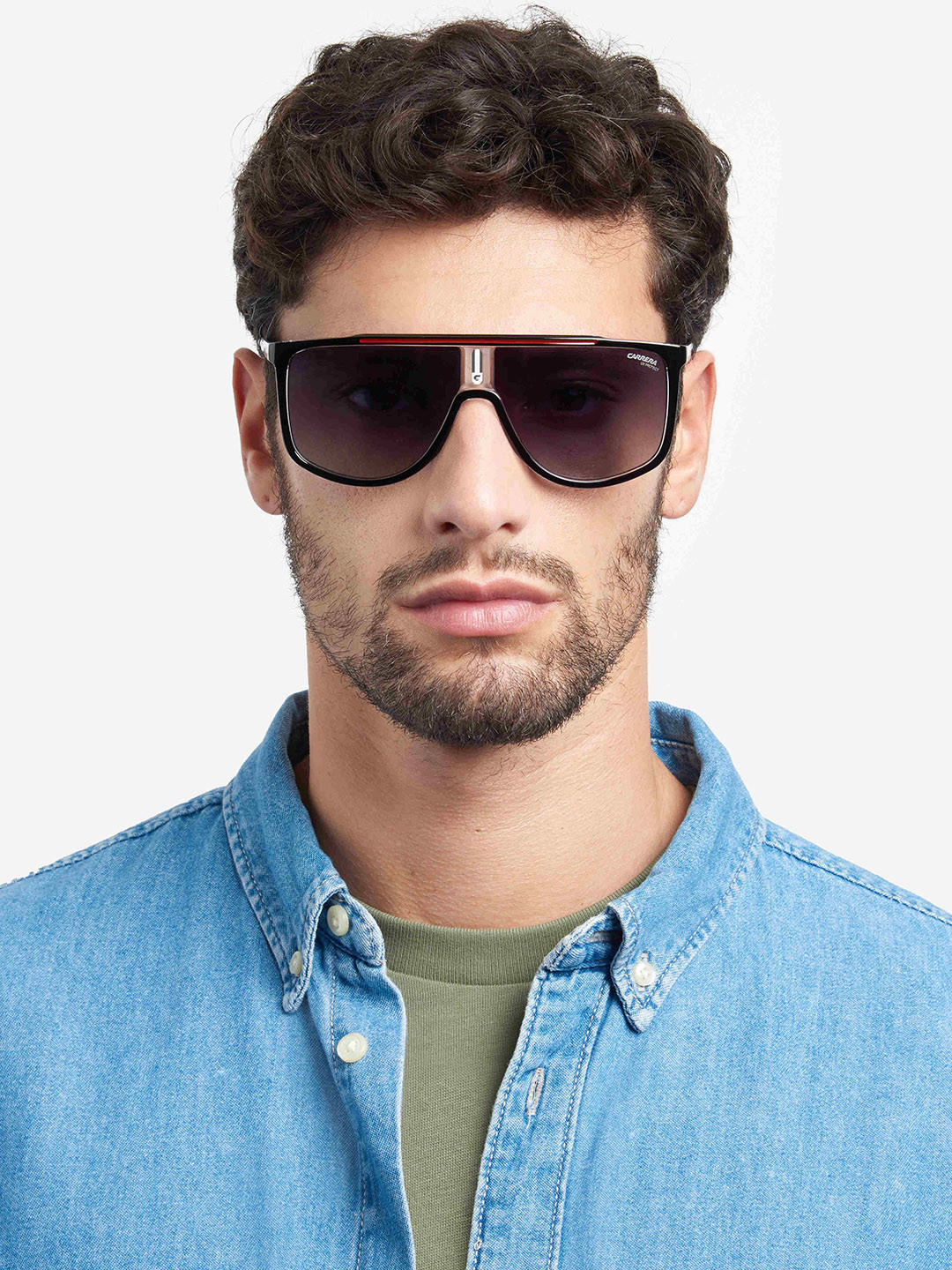 

Carrera Men Square Sunglasses with UV Protected Lens 205782OIT619O, Grey