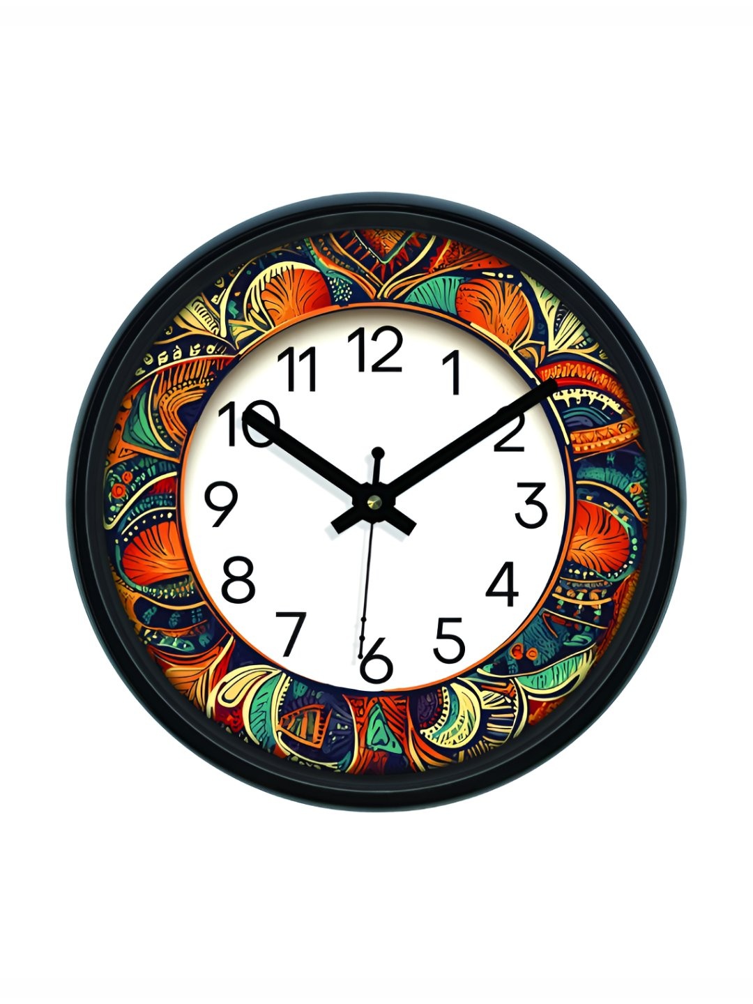 

RANDOM Printed Round Shaped Sweep Silent Movement Contemporary Wall Clock, White