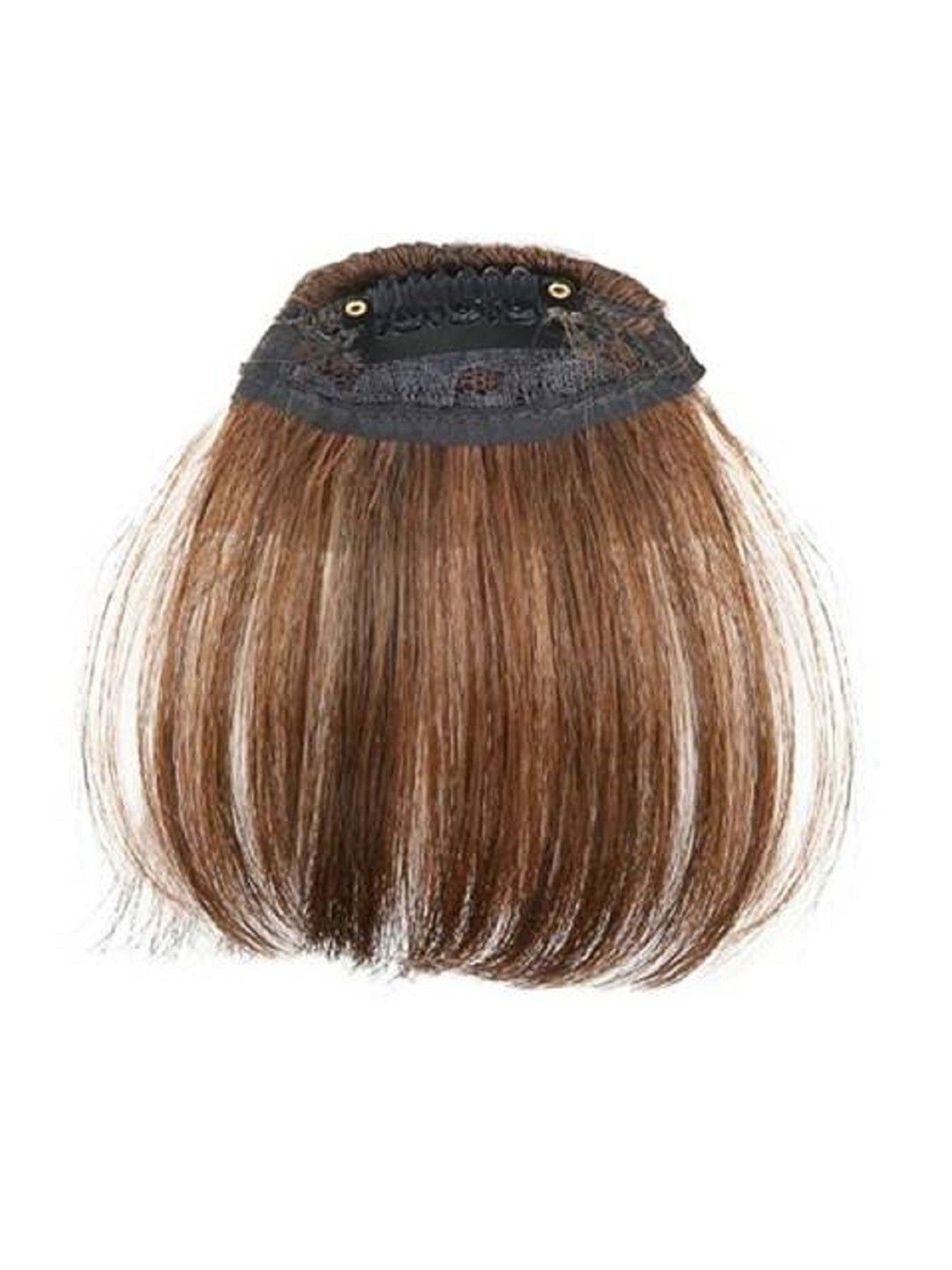 

HAVEREAM Clip In Toupee Straight With Flat Bangs - Brown - 8 Inch