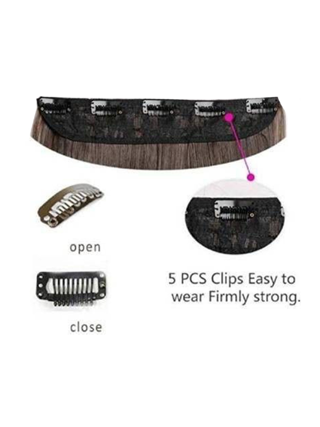 

SHENY Clip In Locks Straight Hair Extension - Black - 24 Inch